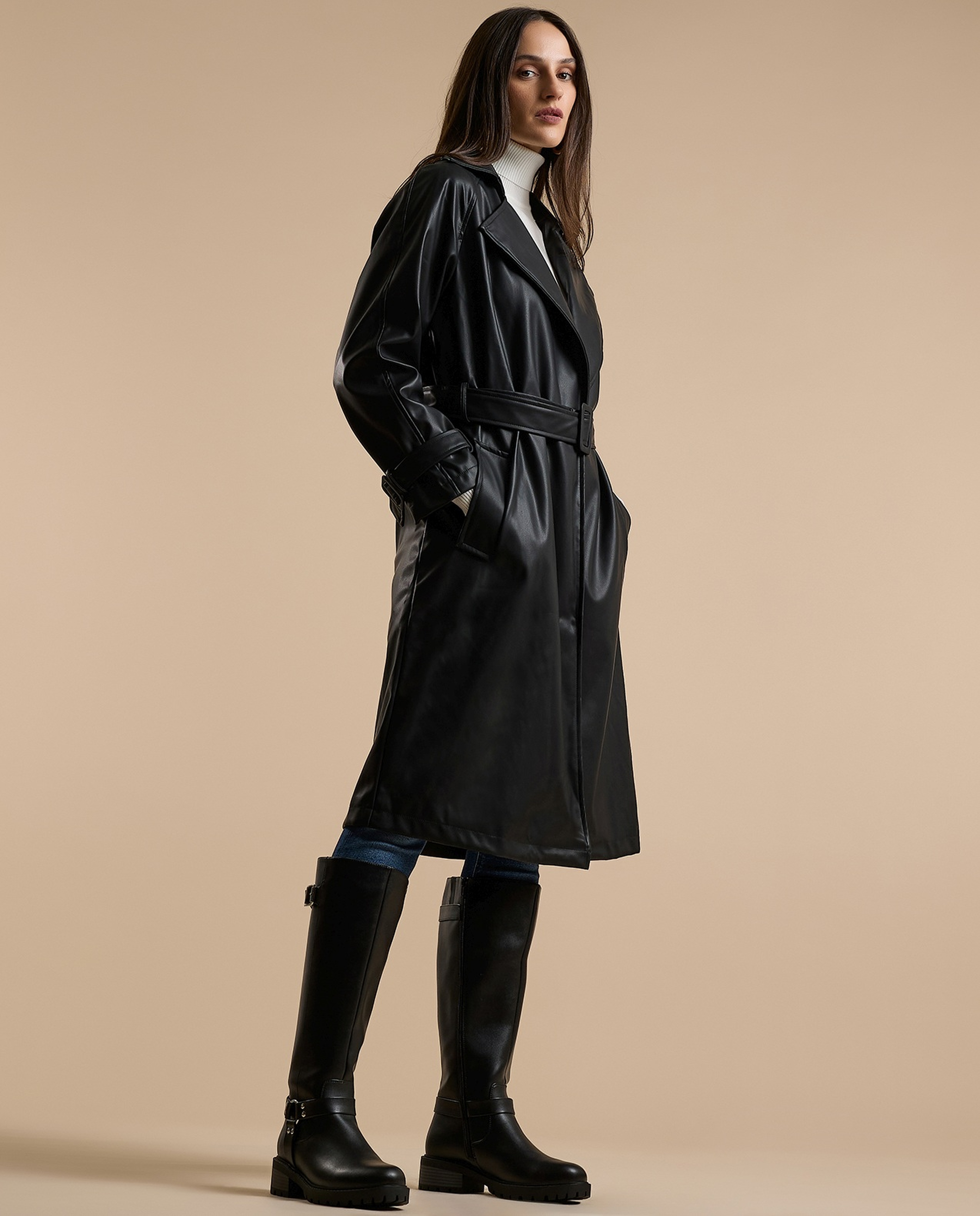 Textured Knee High Boots