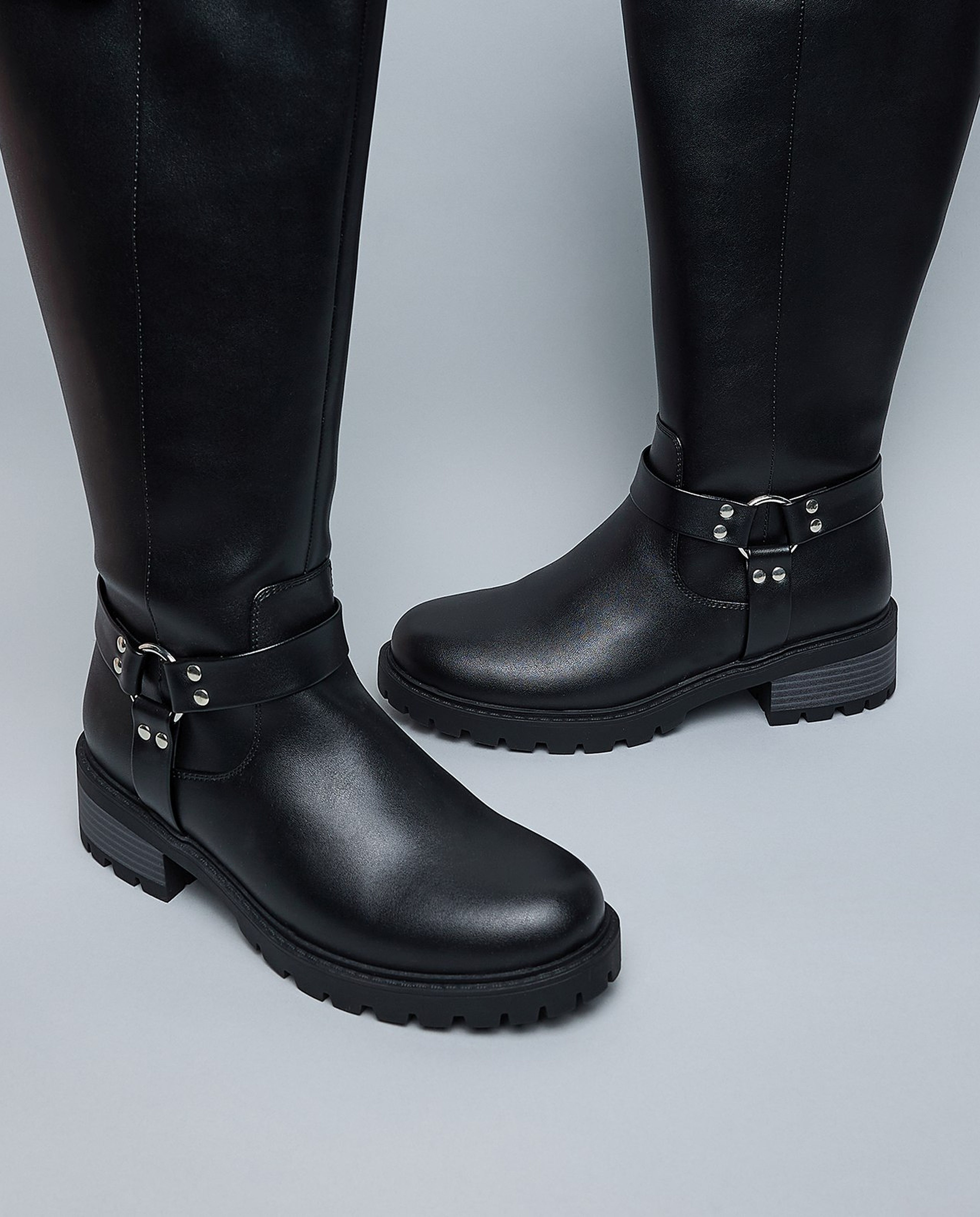 Textured Knee High Boots