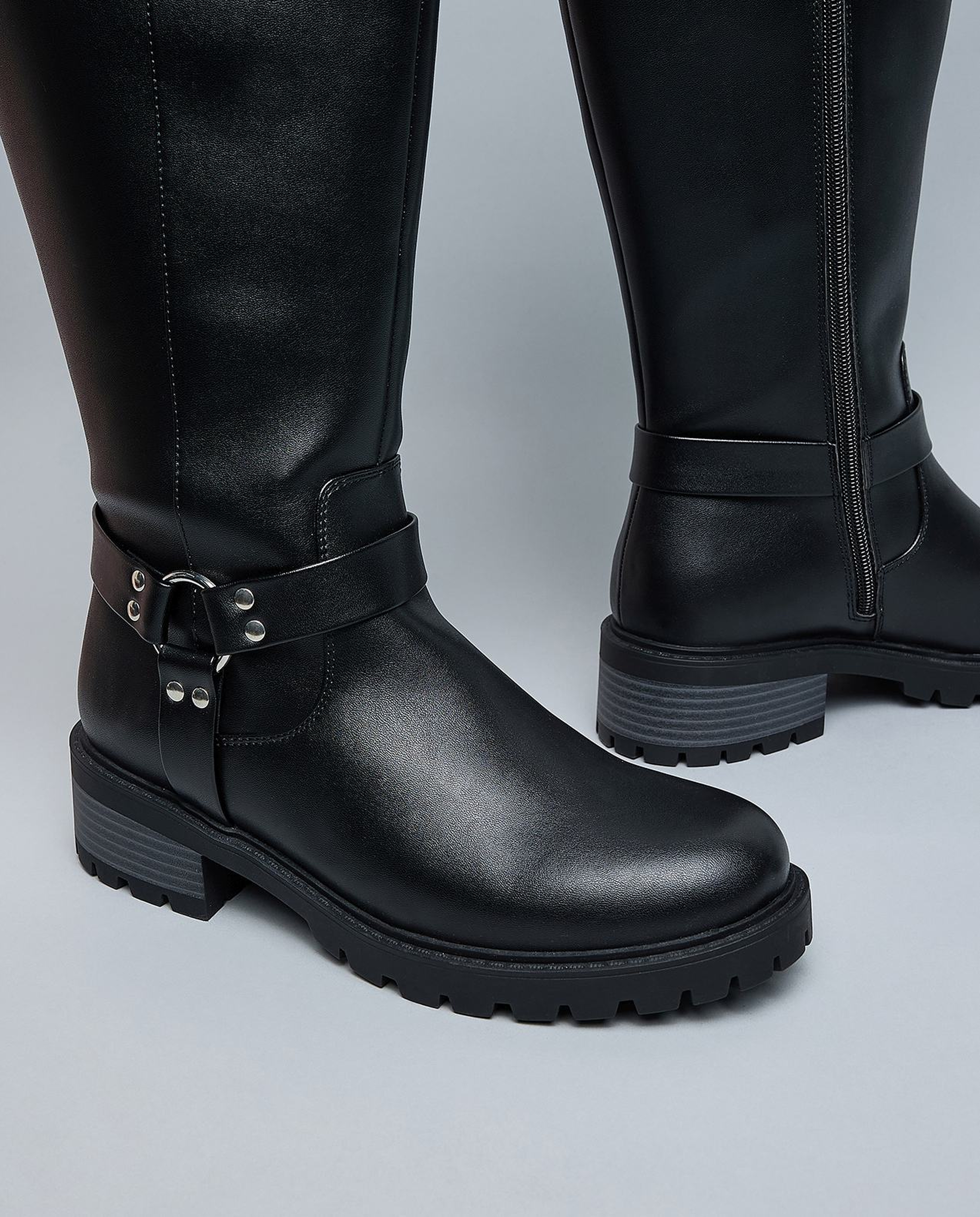 Textured Knee High Boots