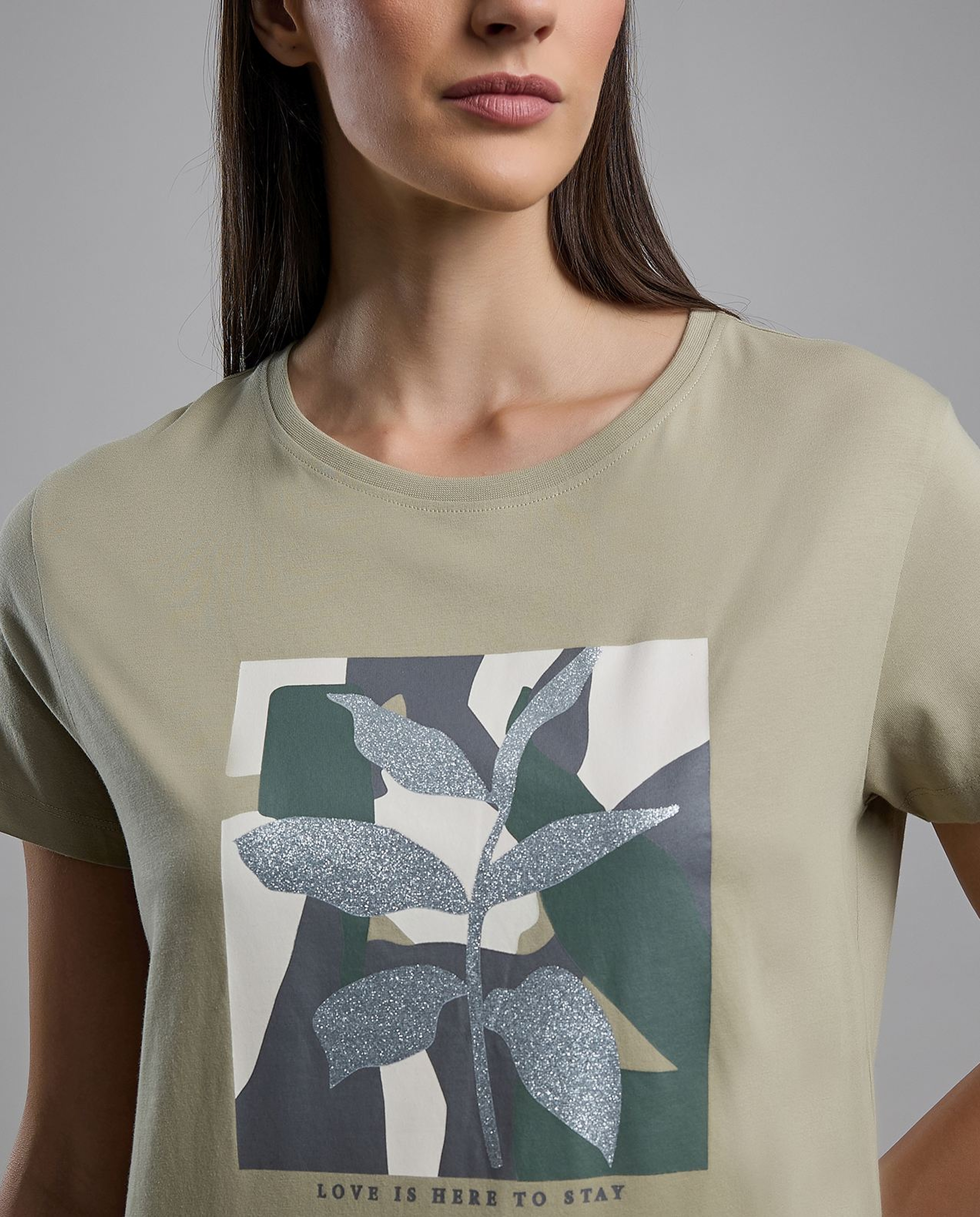 Printed T-Shirt with Crew Neck and Short Sleeves