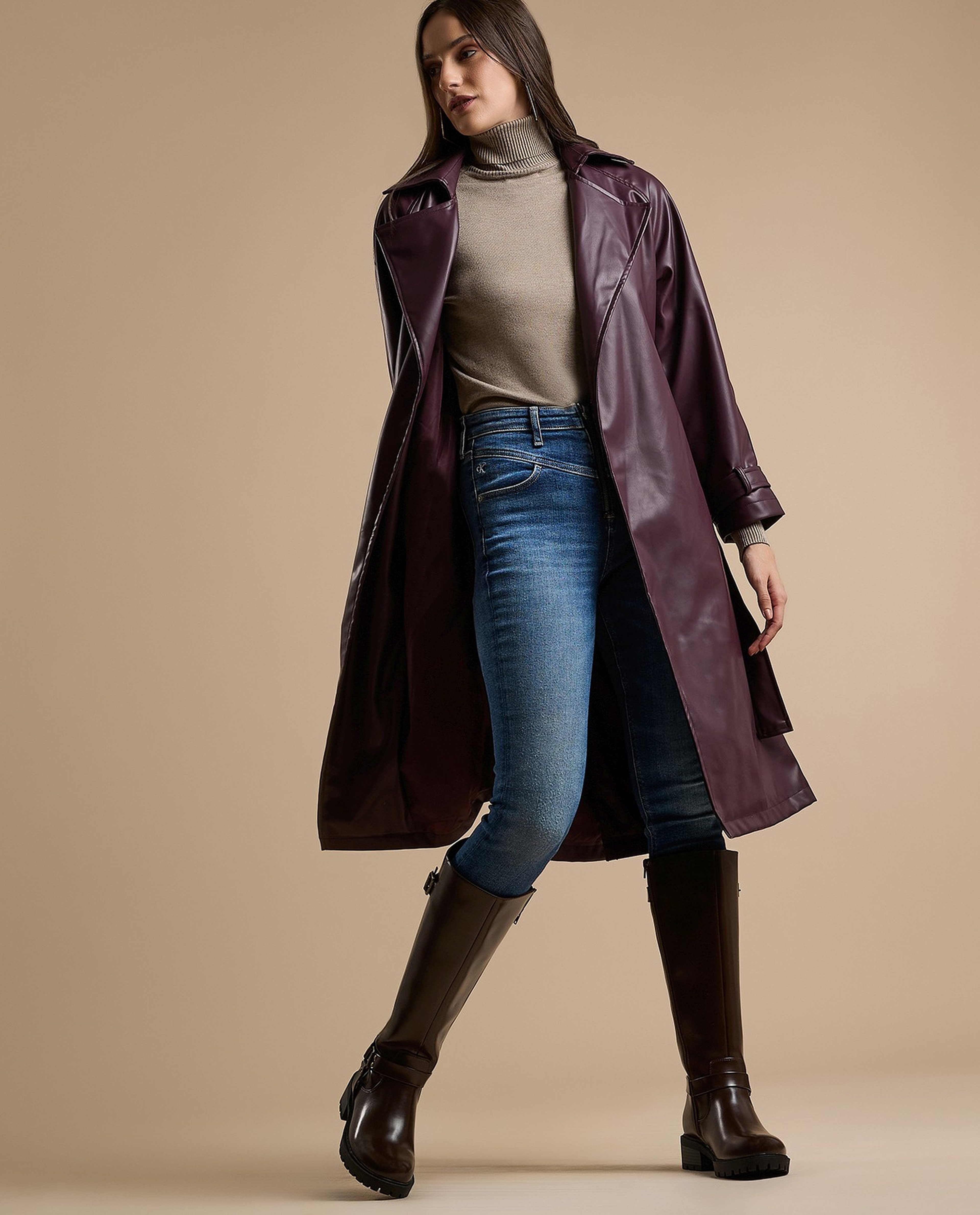 Textured Knee High Boots