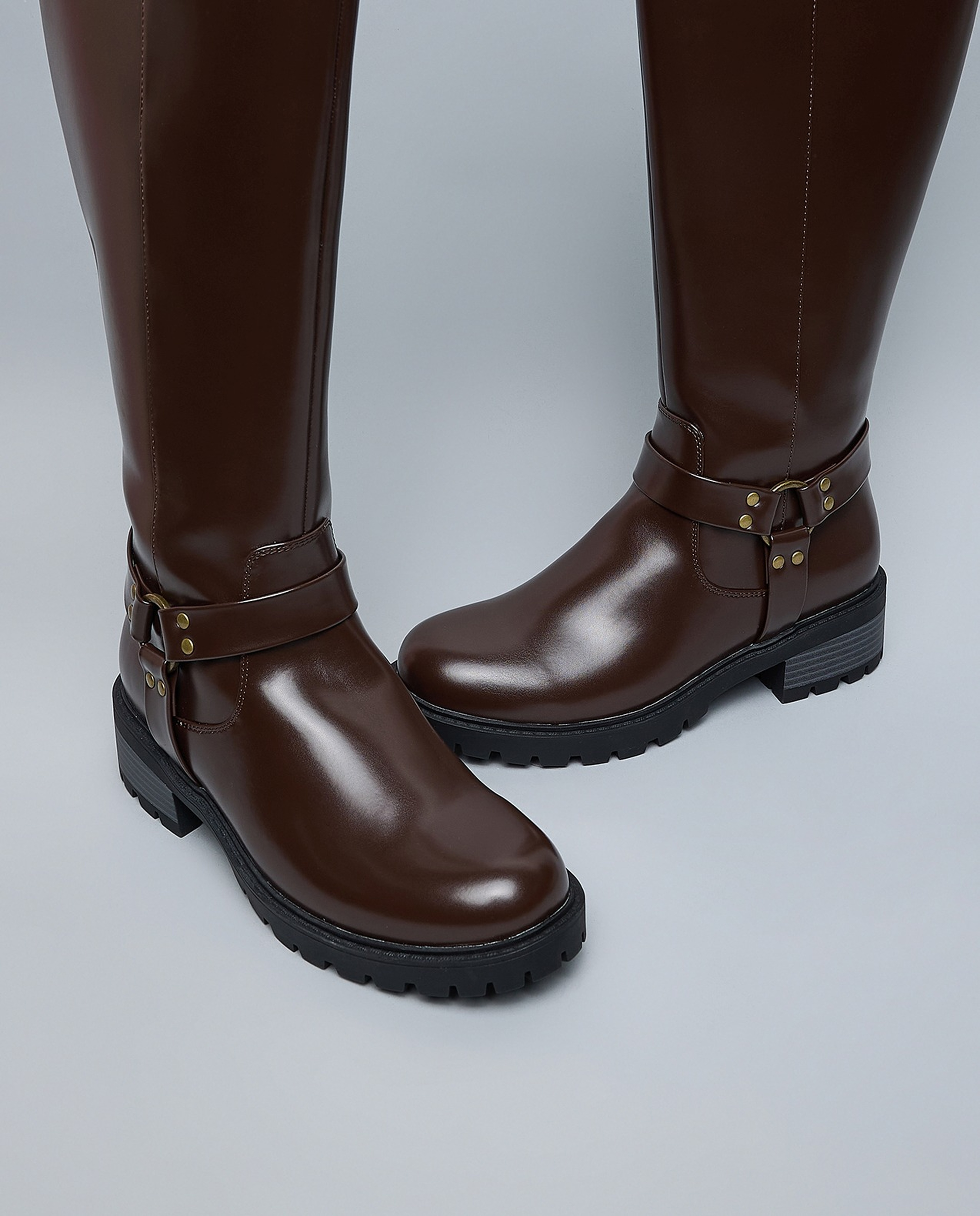 Textured Knee High Boots