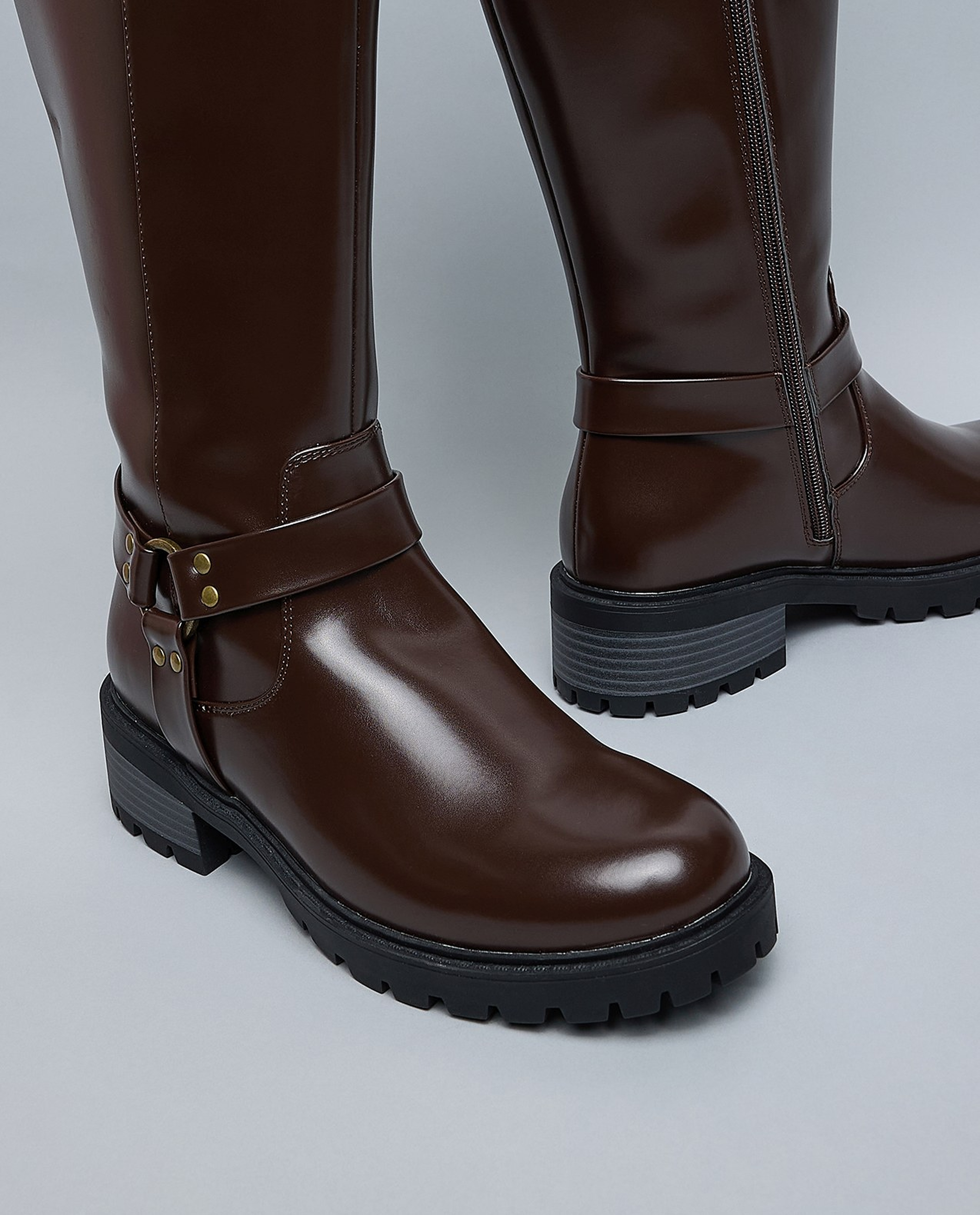 Textured Knee High Boots