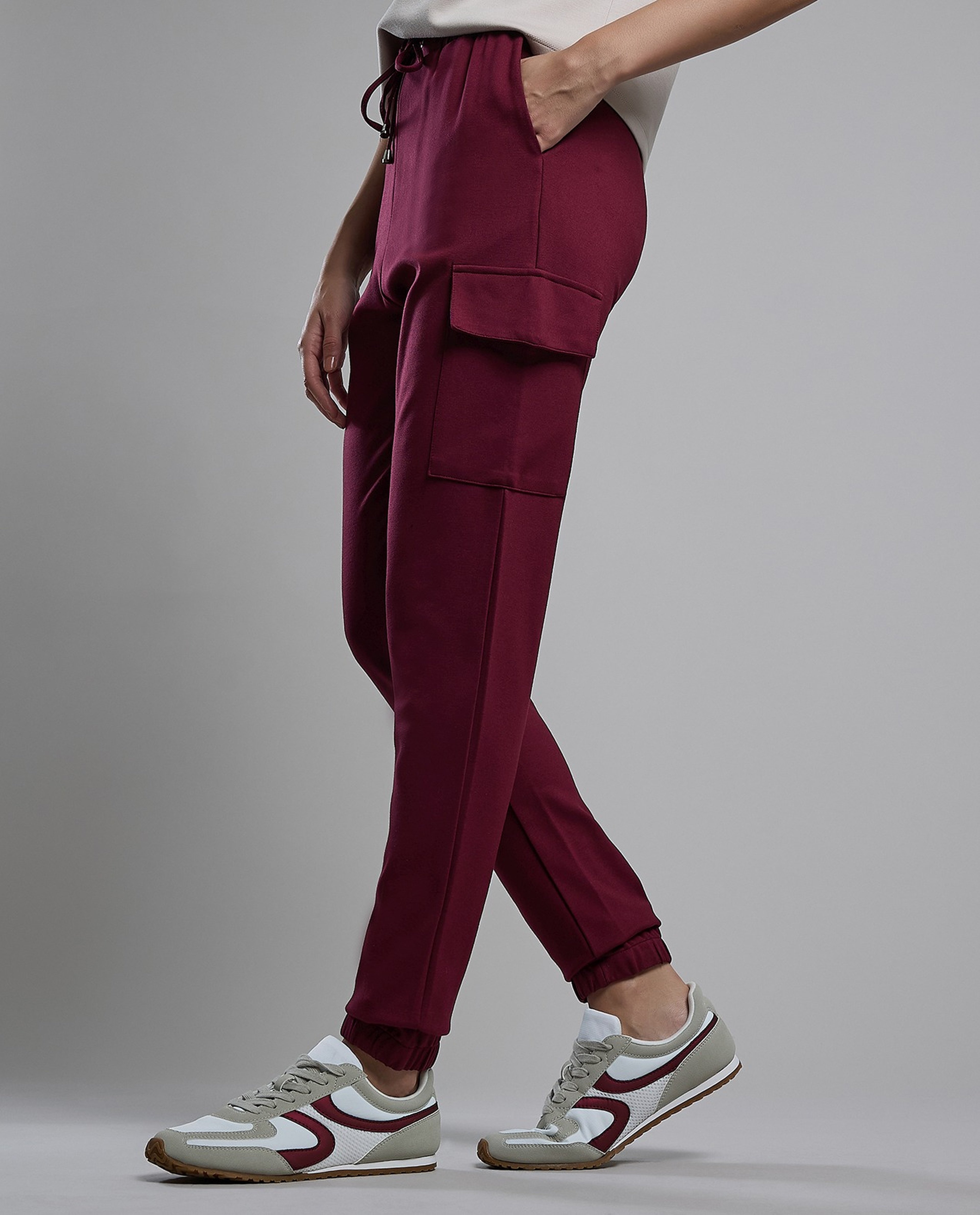 Solid Joggers with Drawstring Waist