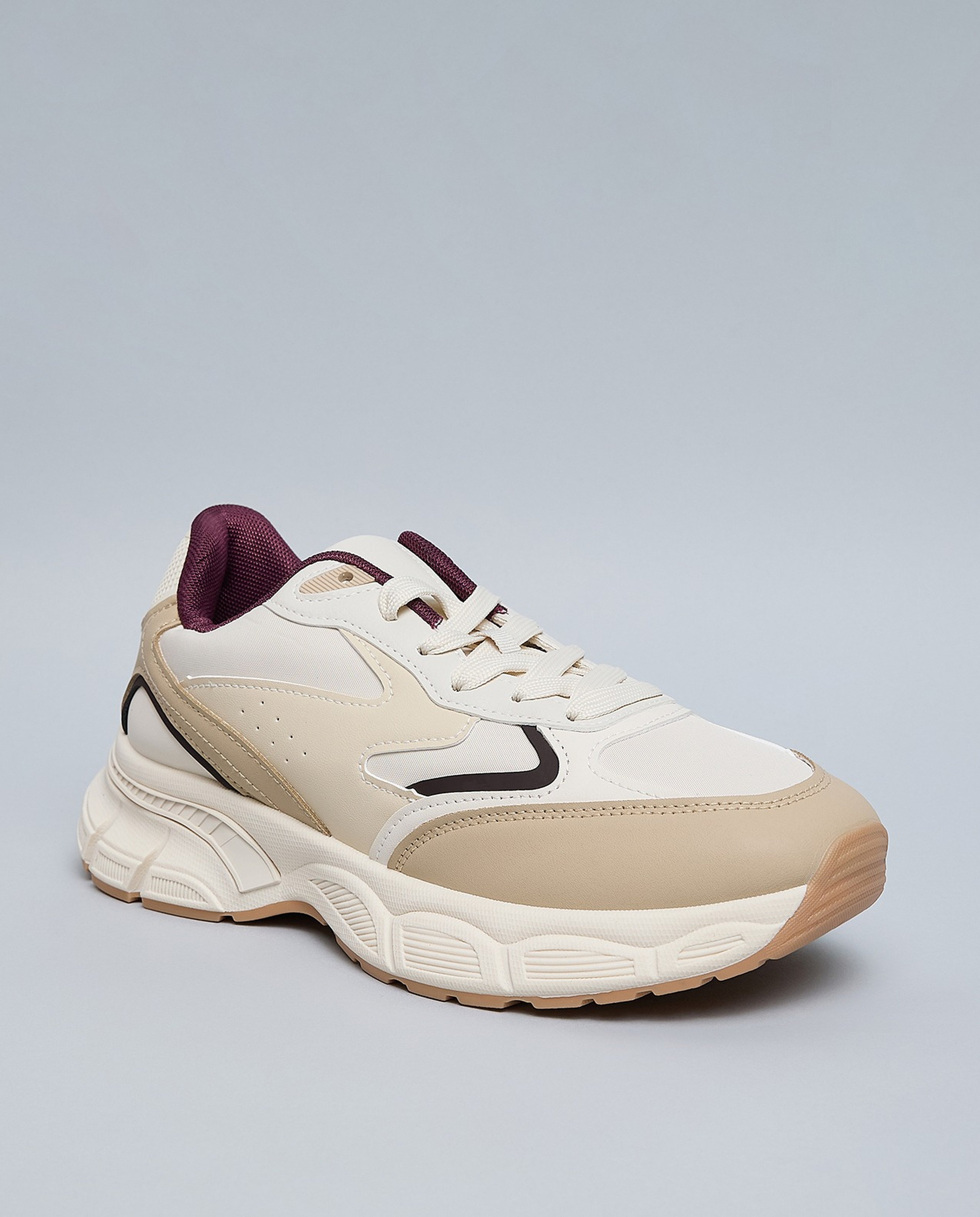 Color Block Lace Up Sneakers