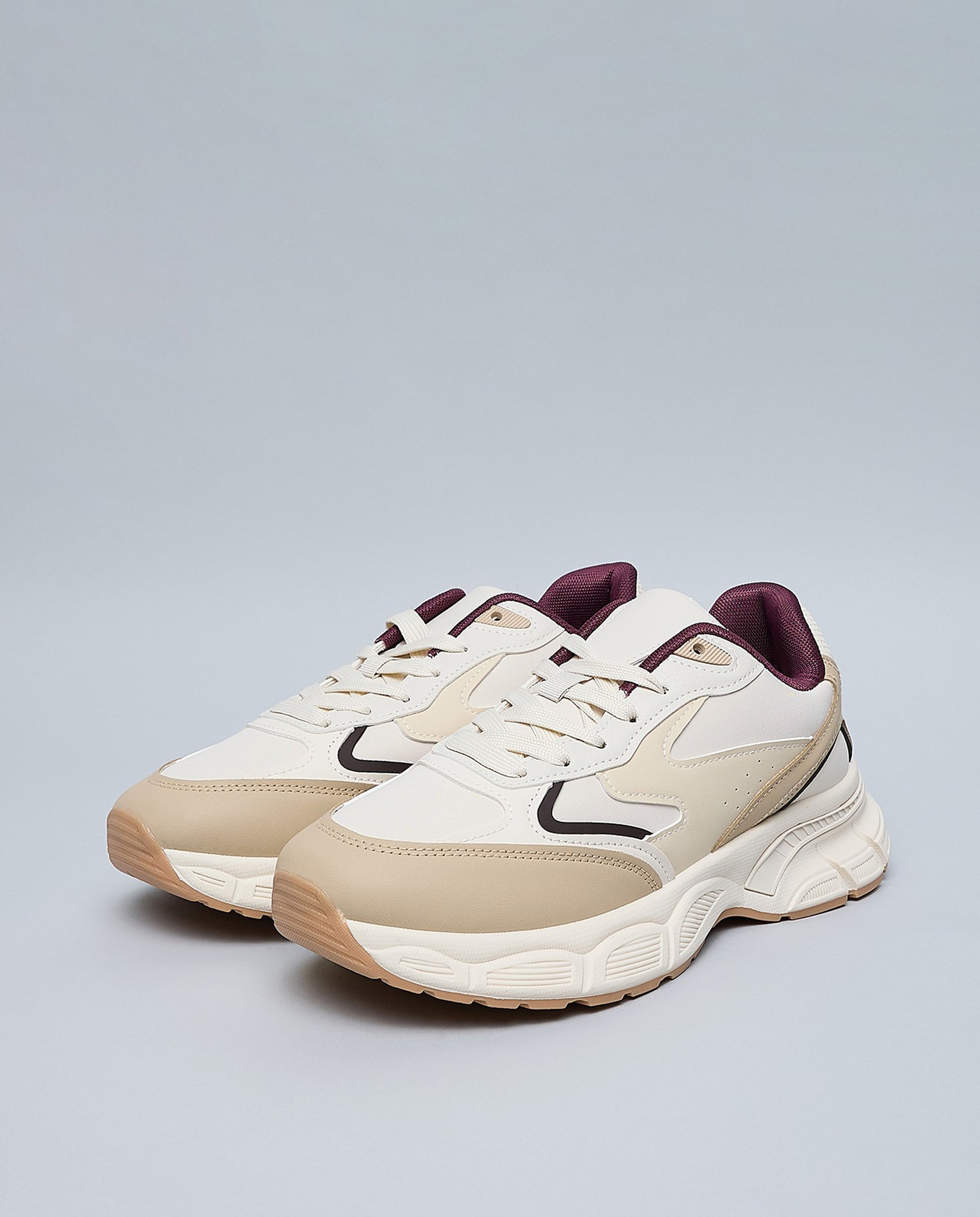 Color Block Lace Up Sneakers