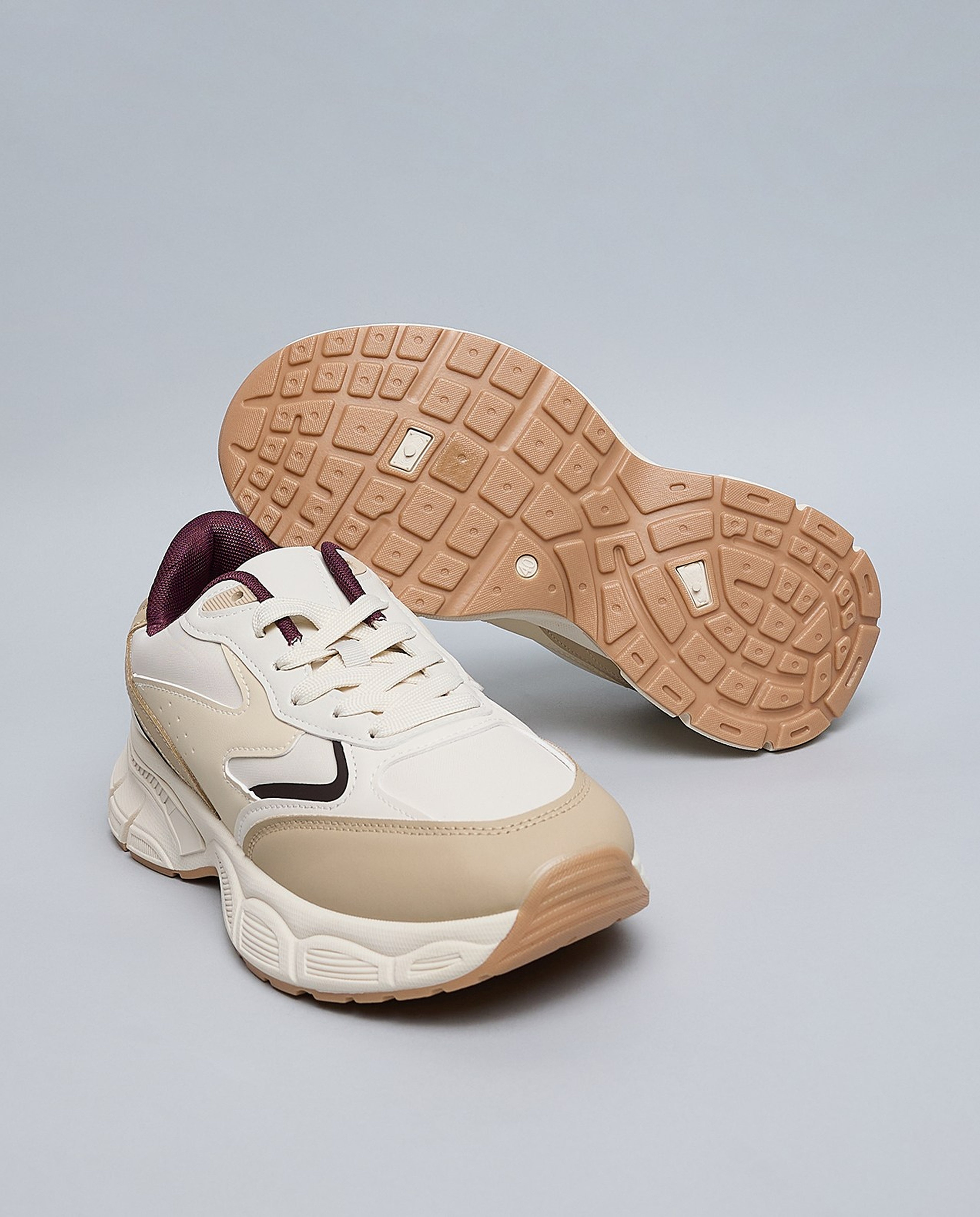 Color Block Lace Up Sneakers