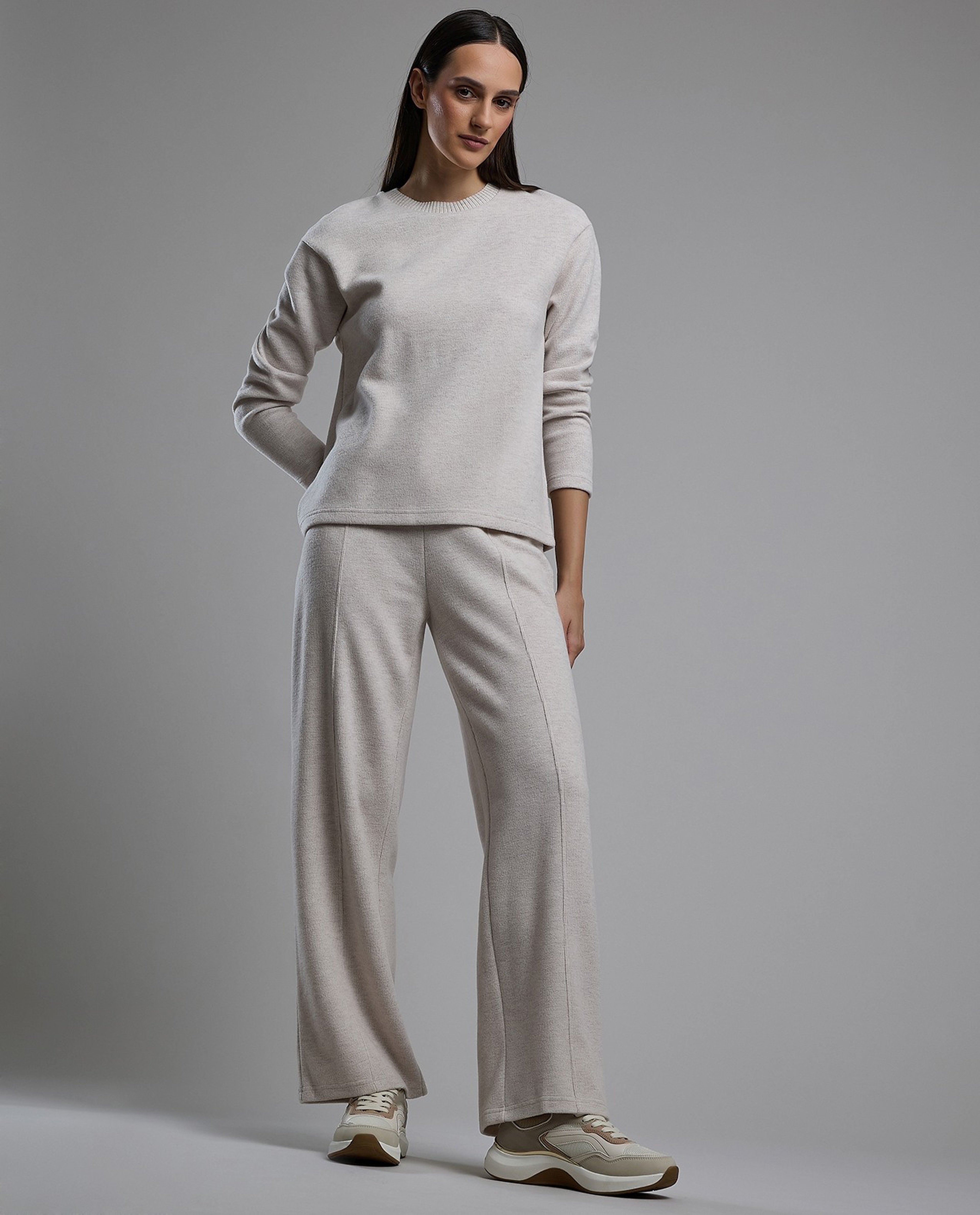 Ribbed Pants with Drawstring Waist