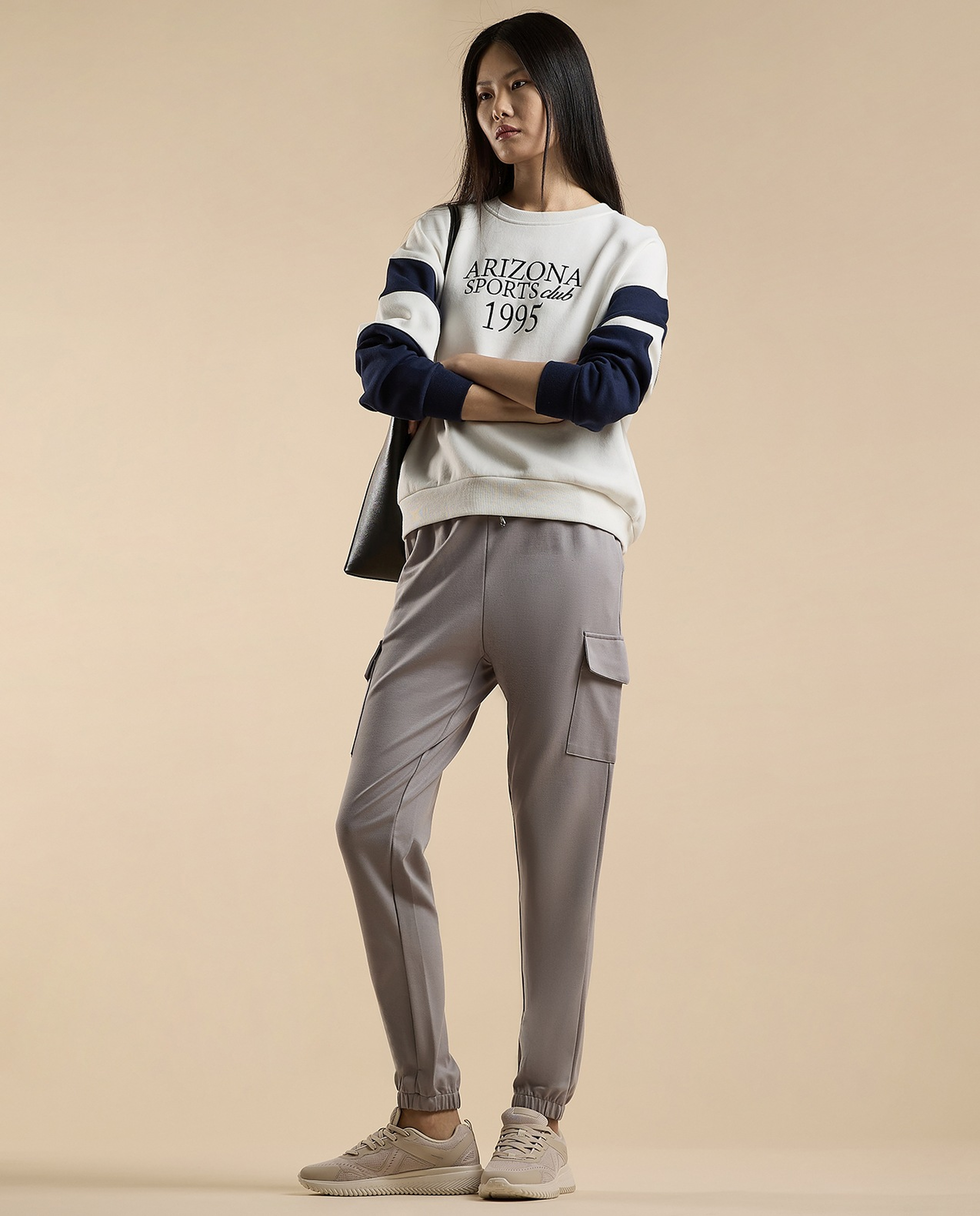 Solid Joggers with Drawstring Waist