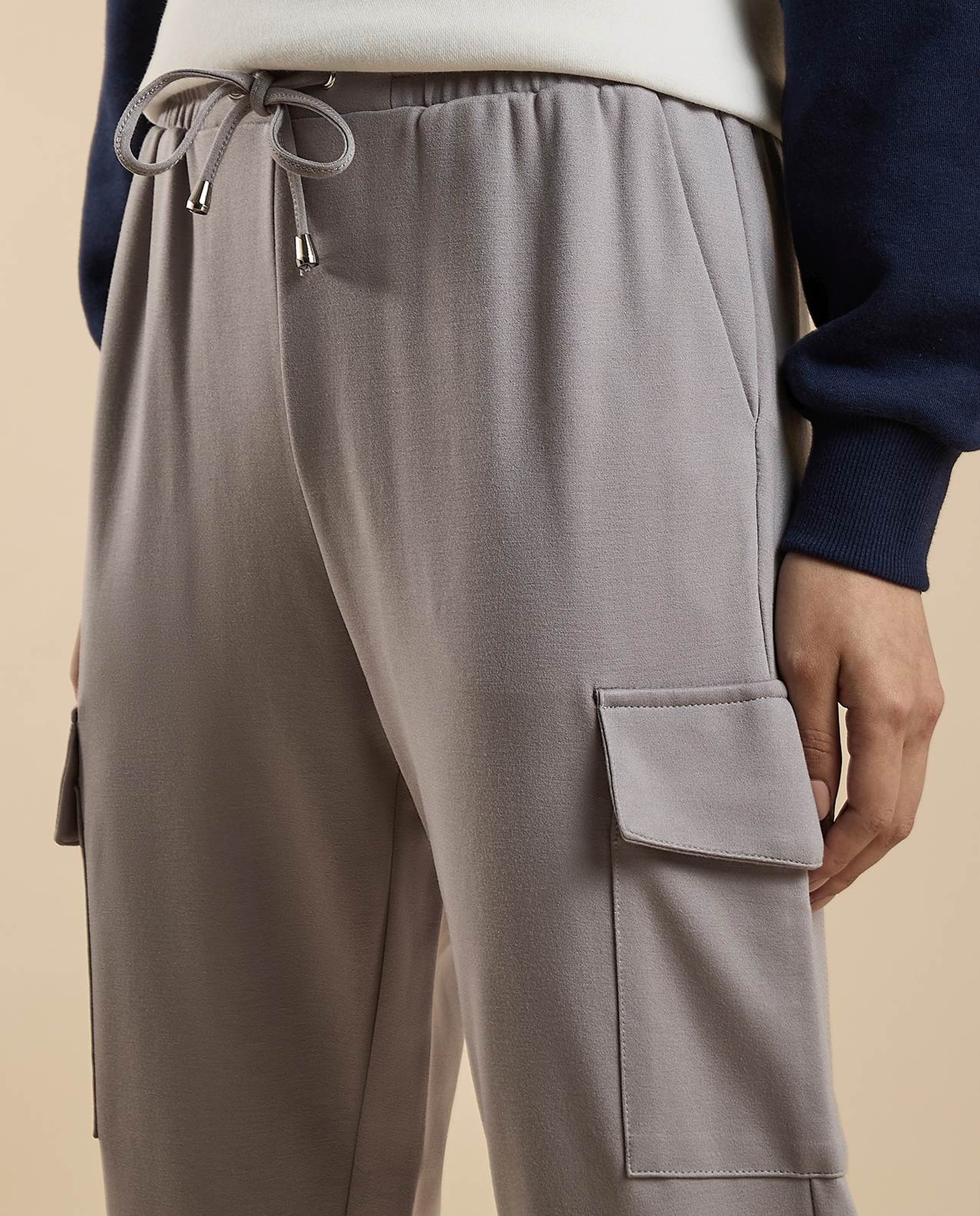 Solid Joggers with Drawstring Waist