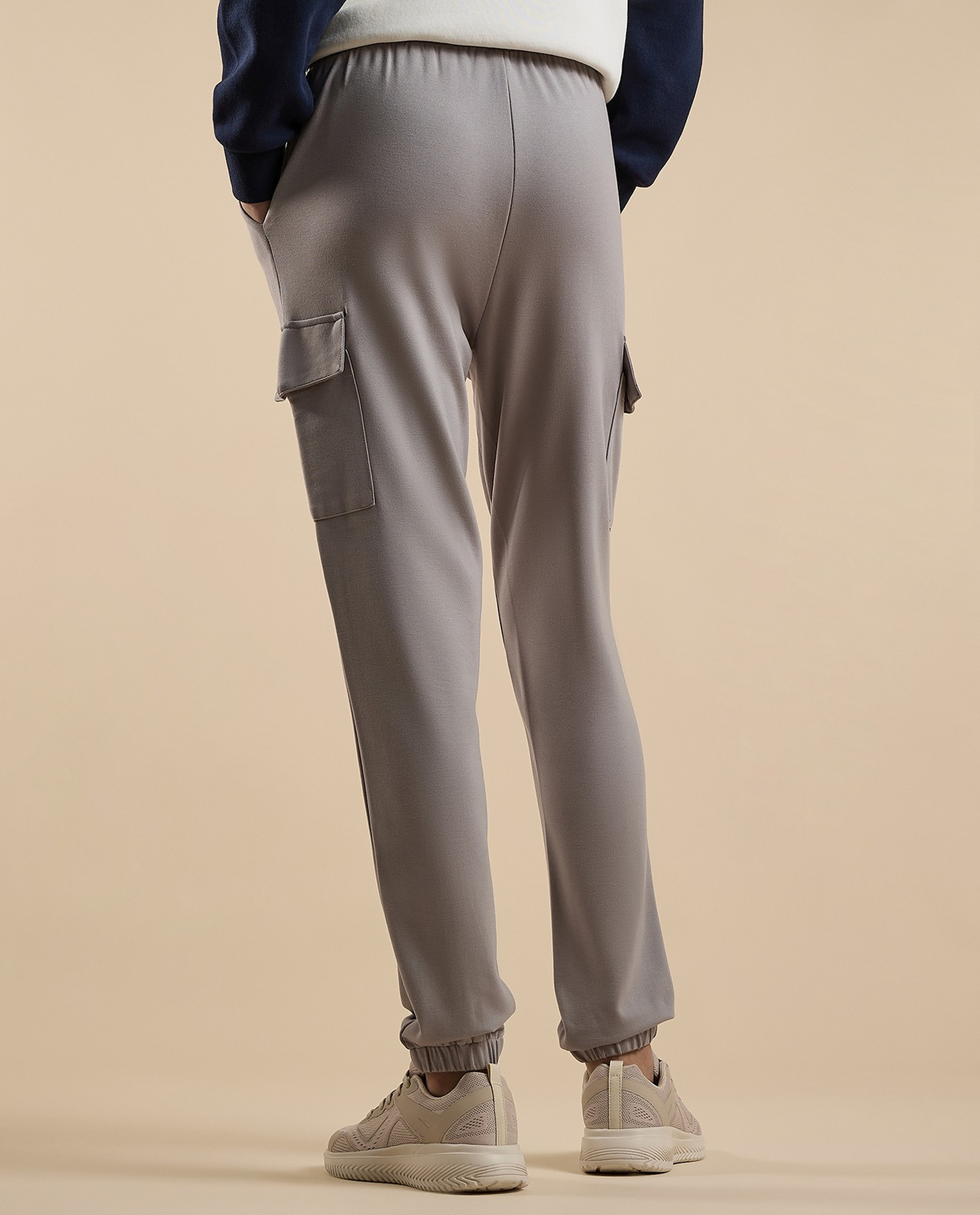 Solid Joggers with Drawstring Waist