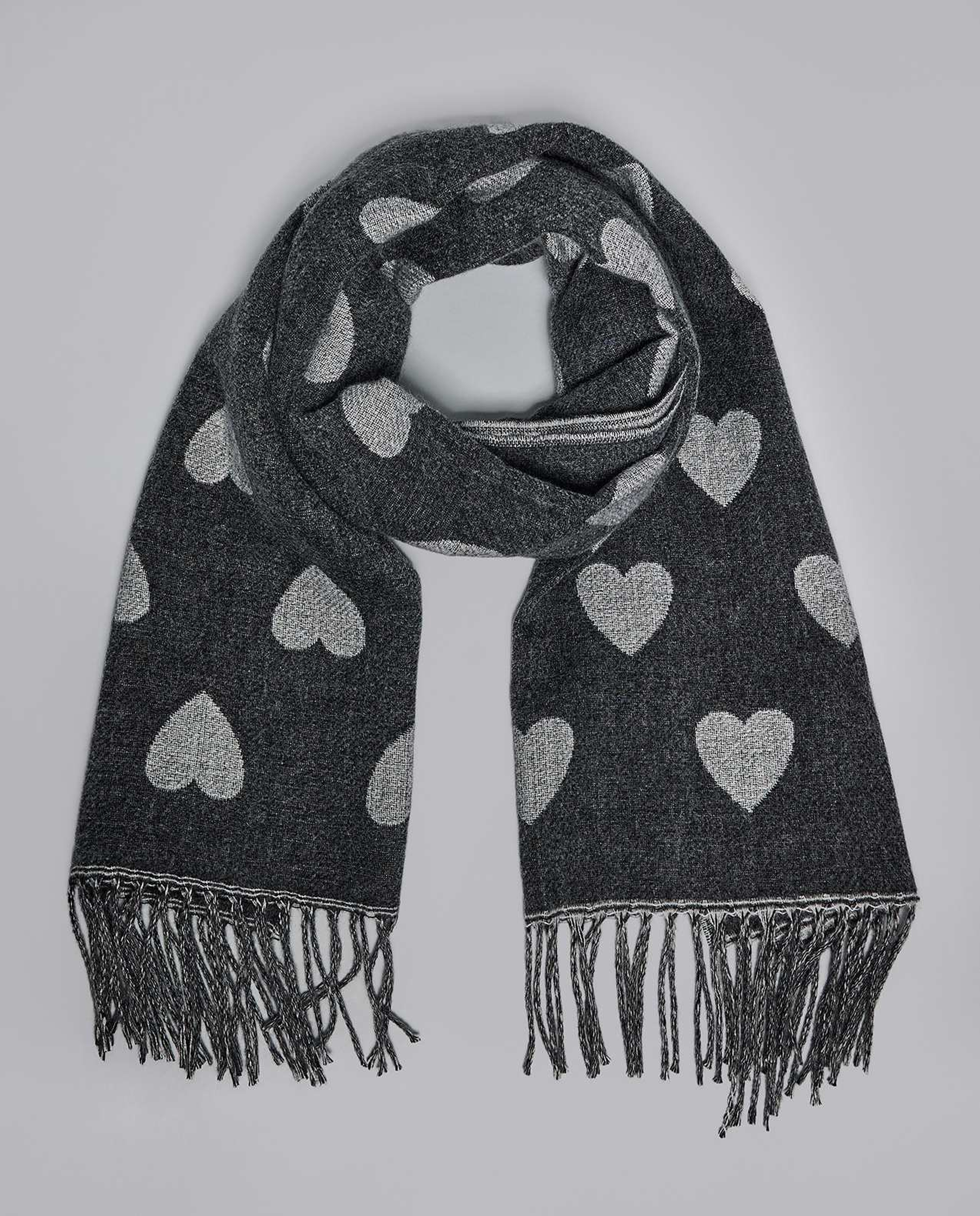 Heart Patterned Scarf