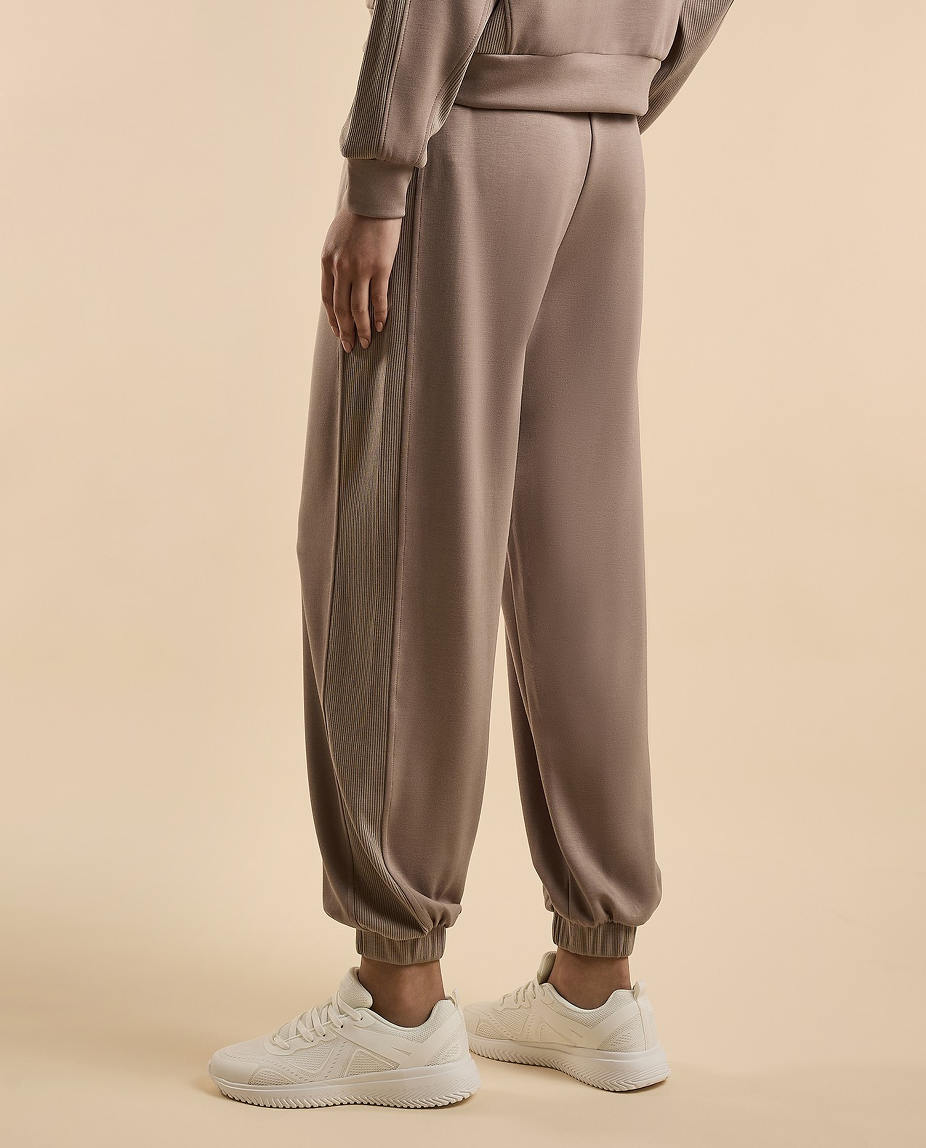 Solid Joggers with Drawstring Waist