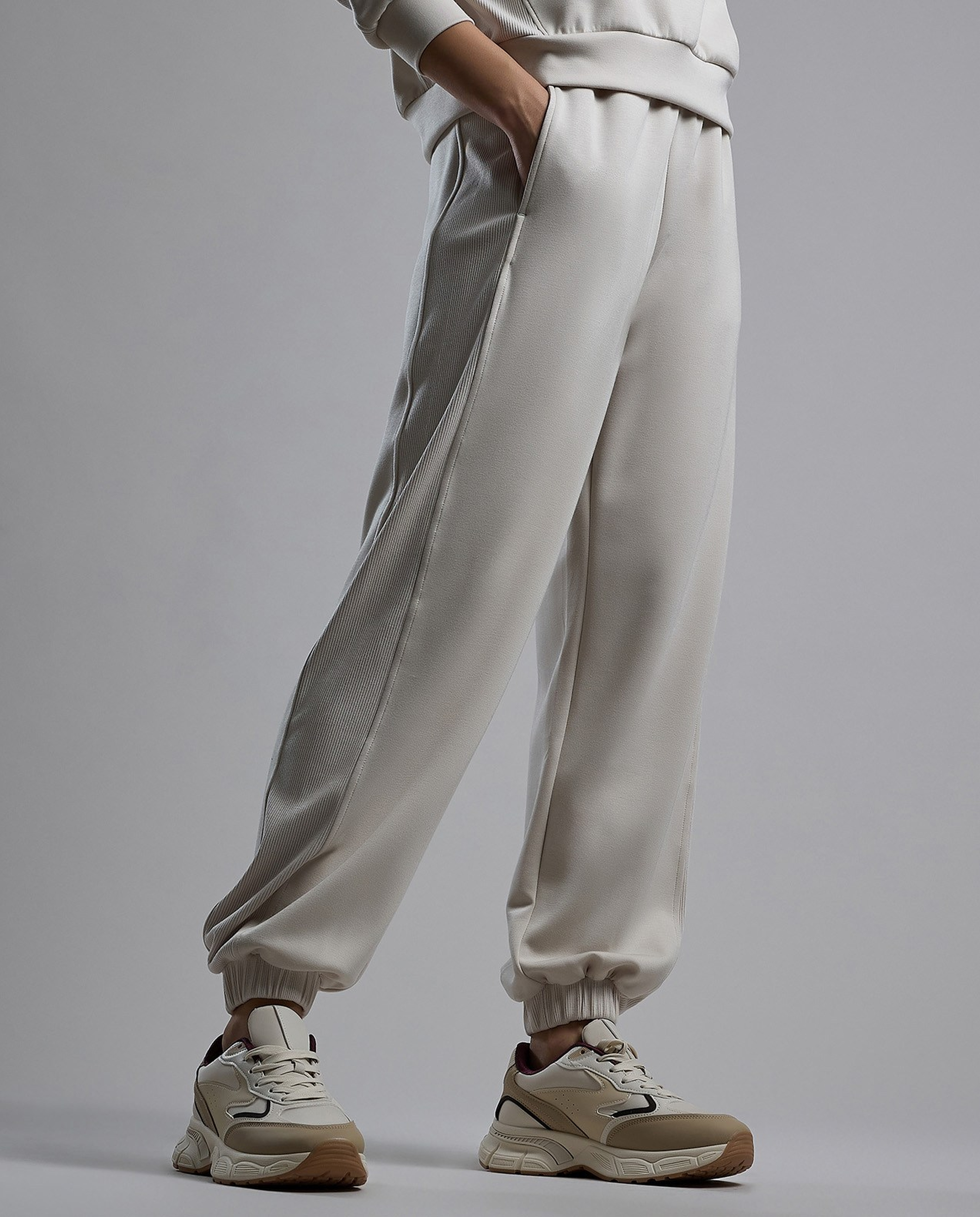 Solid Joggers with Drawstring Waist