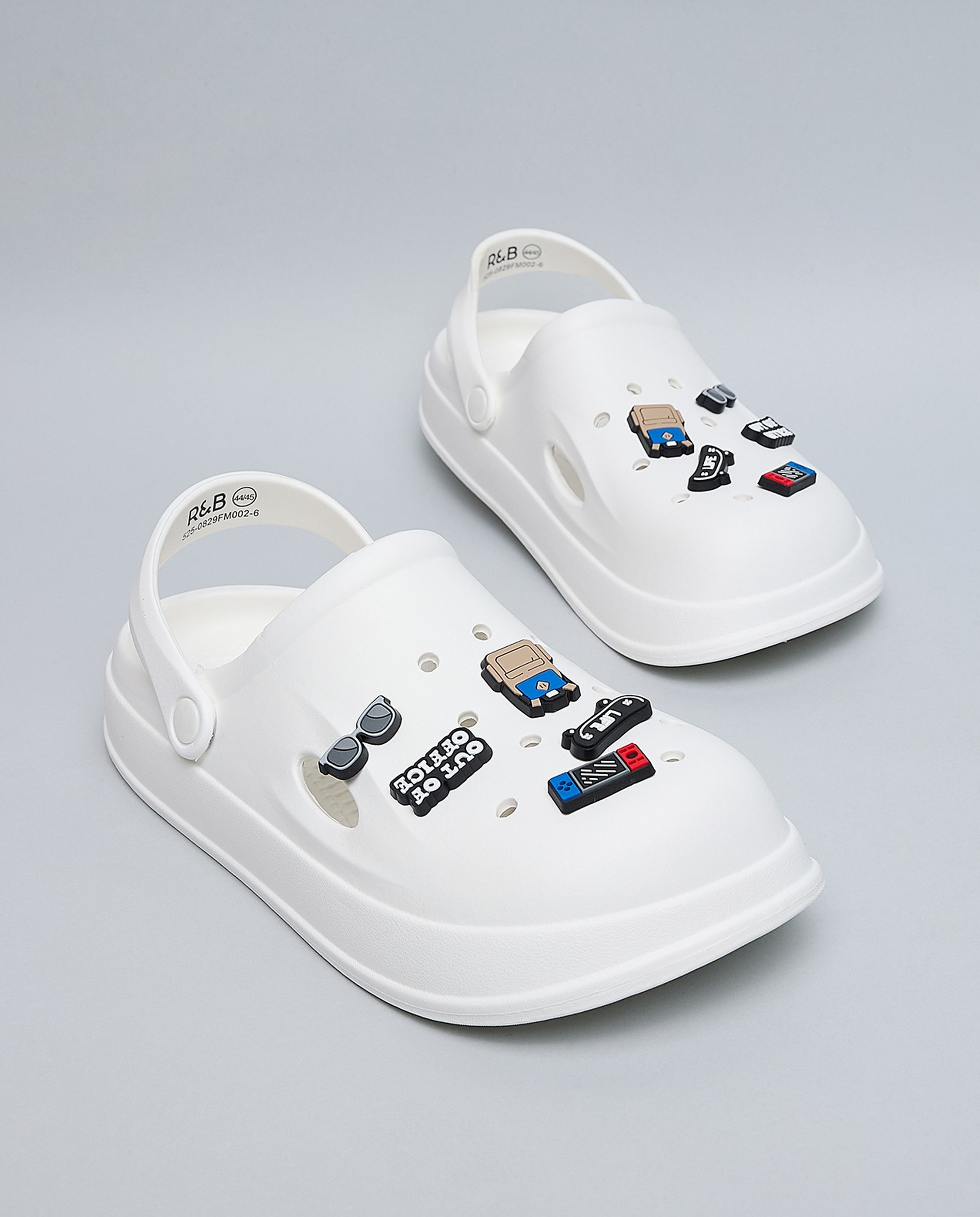 Charm Detail Slingback Clogs