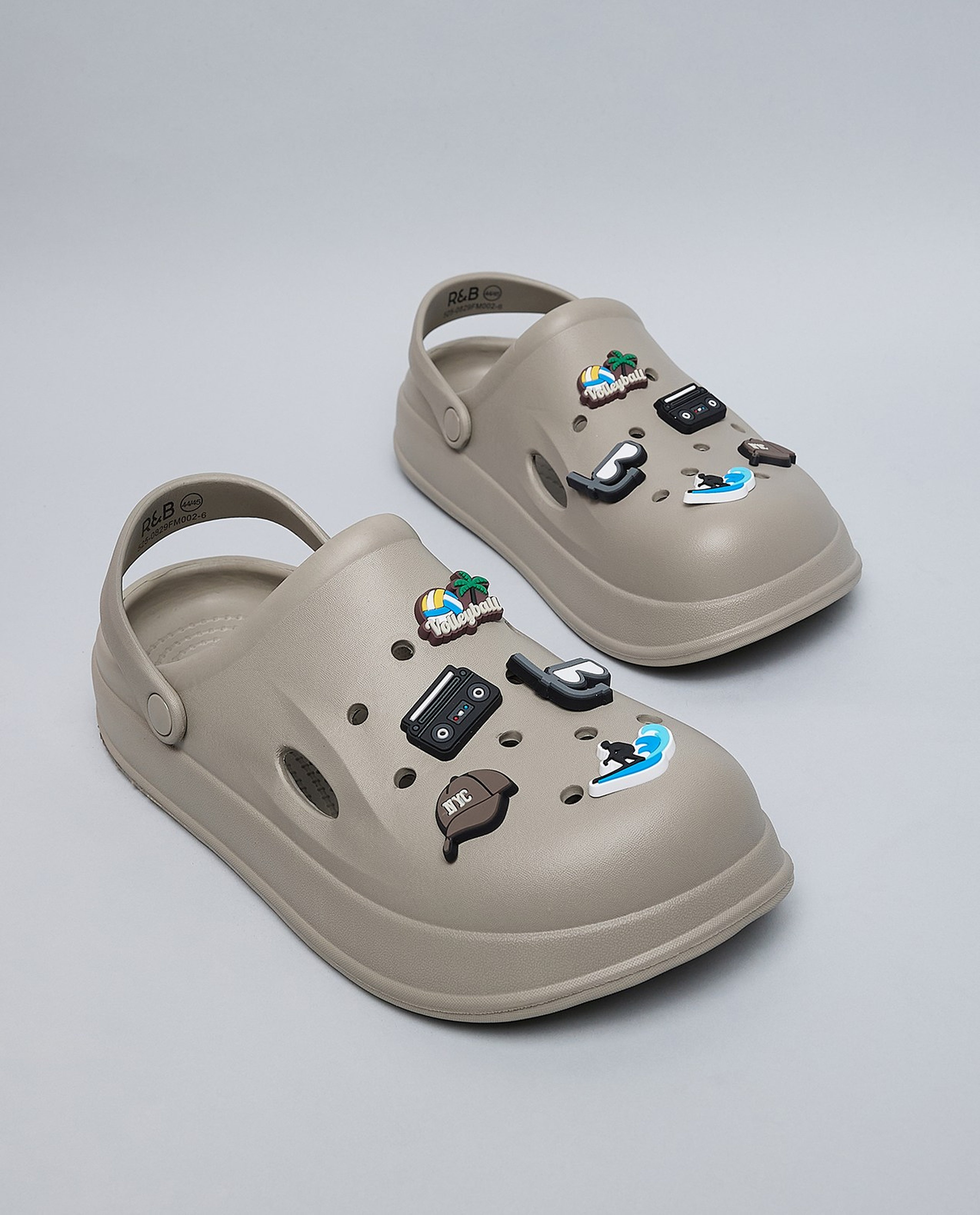 Charm Detail Slingback Clogs