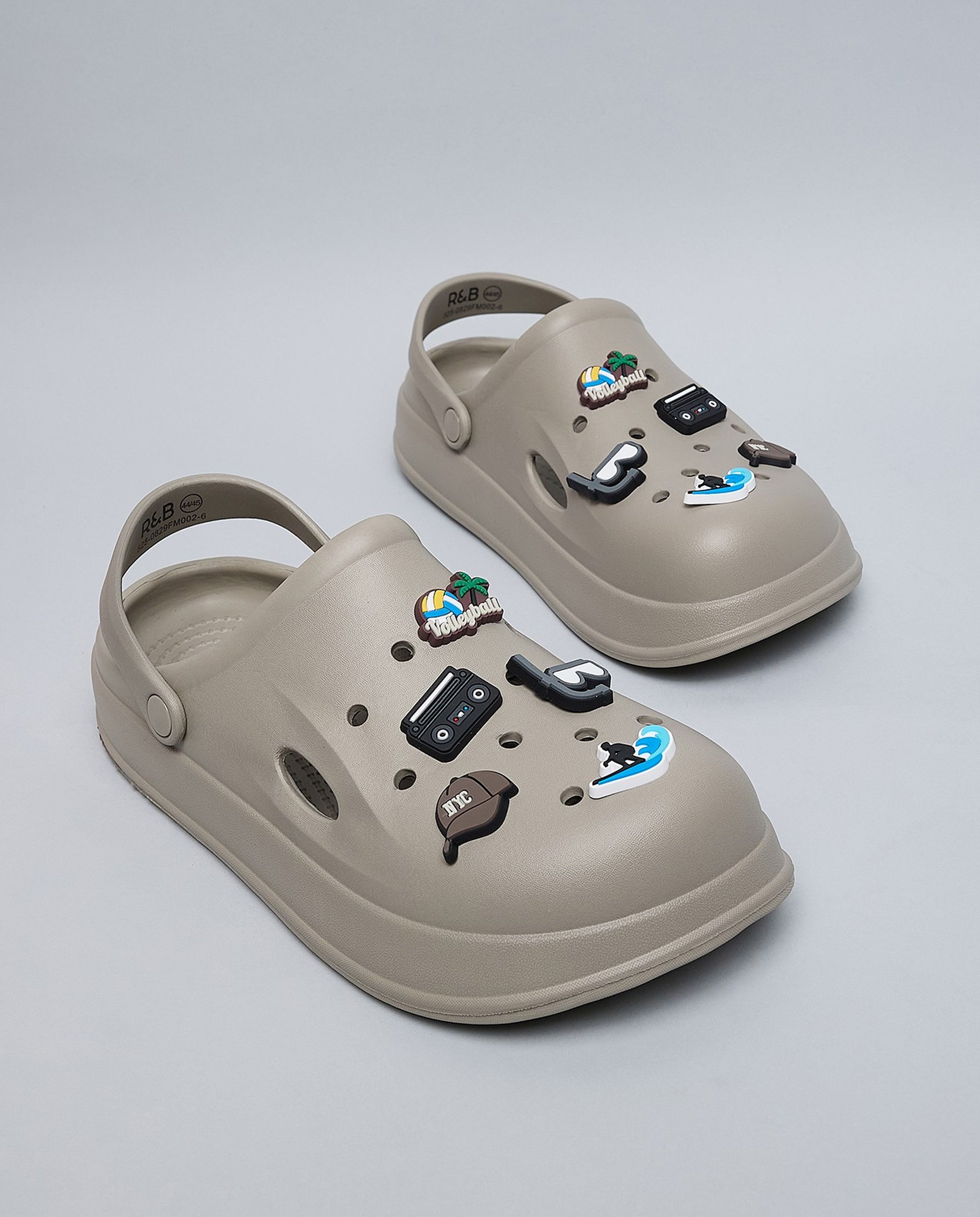 Charm Detail Slingback Clogs