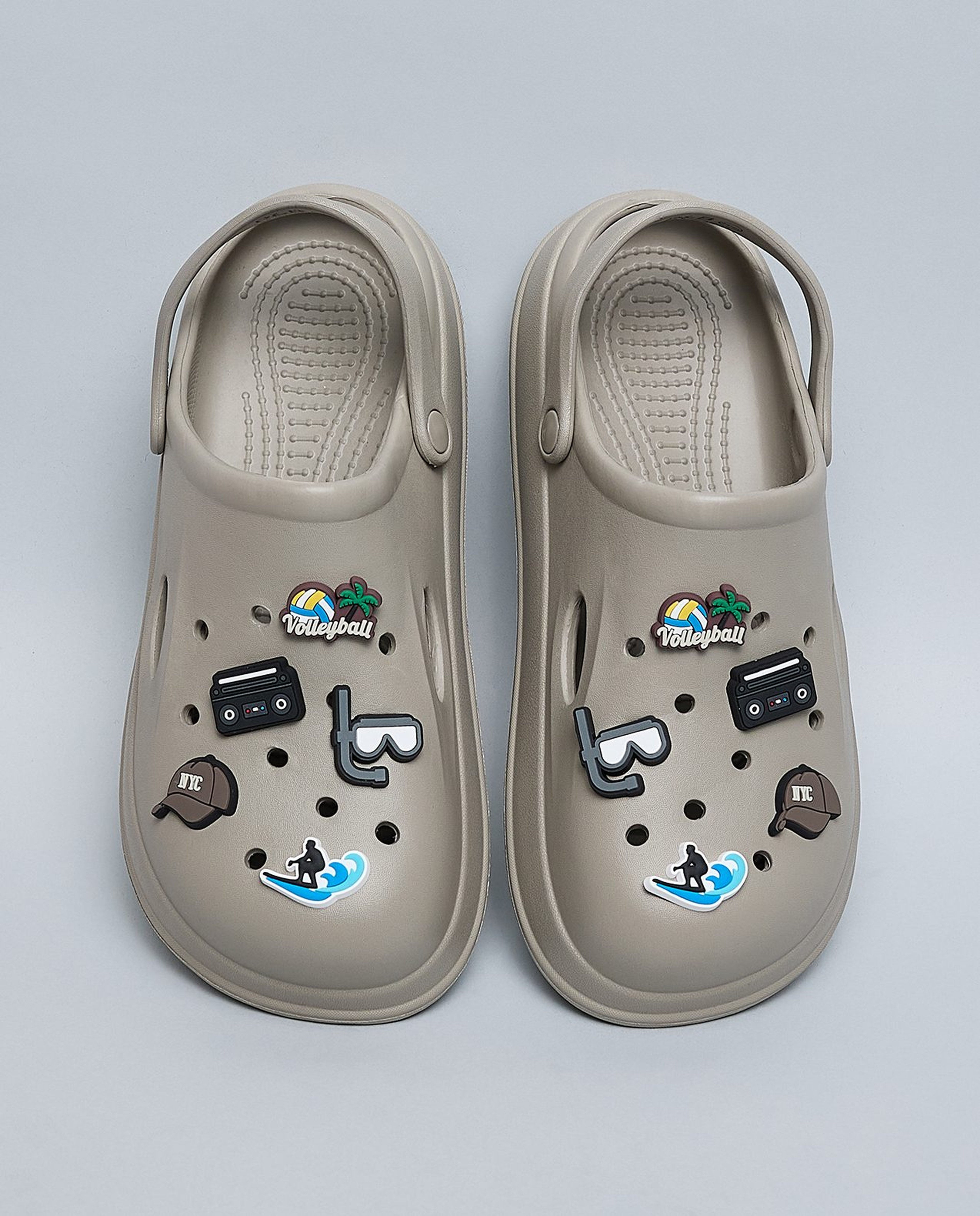 Charm Detail Slingback Clogs