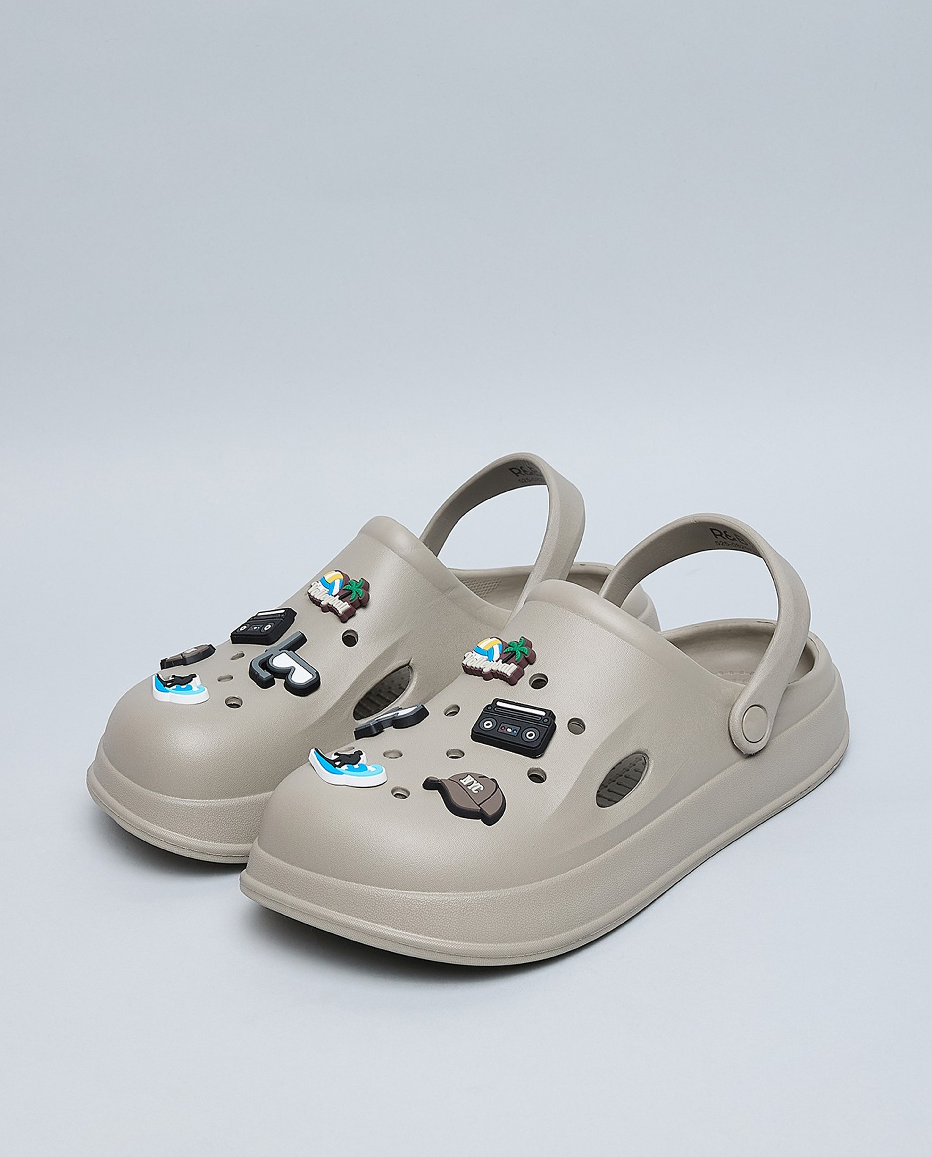 Charm Detail Slingback Clogs