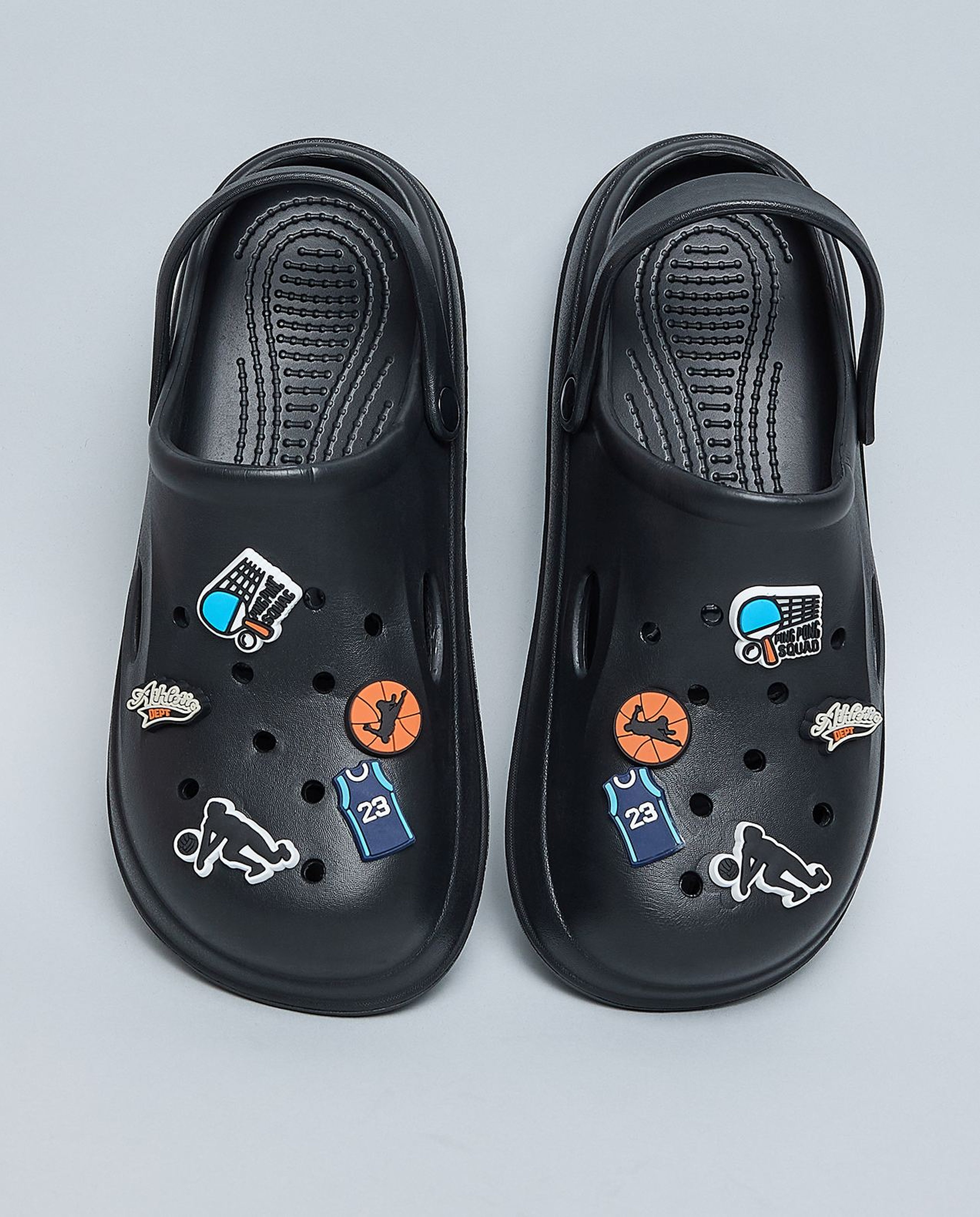 Charm Detail Slingback Clogs