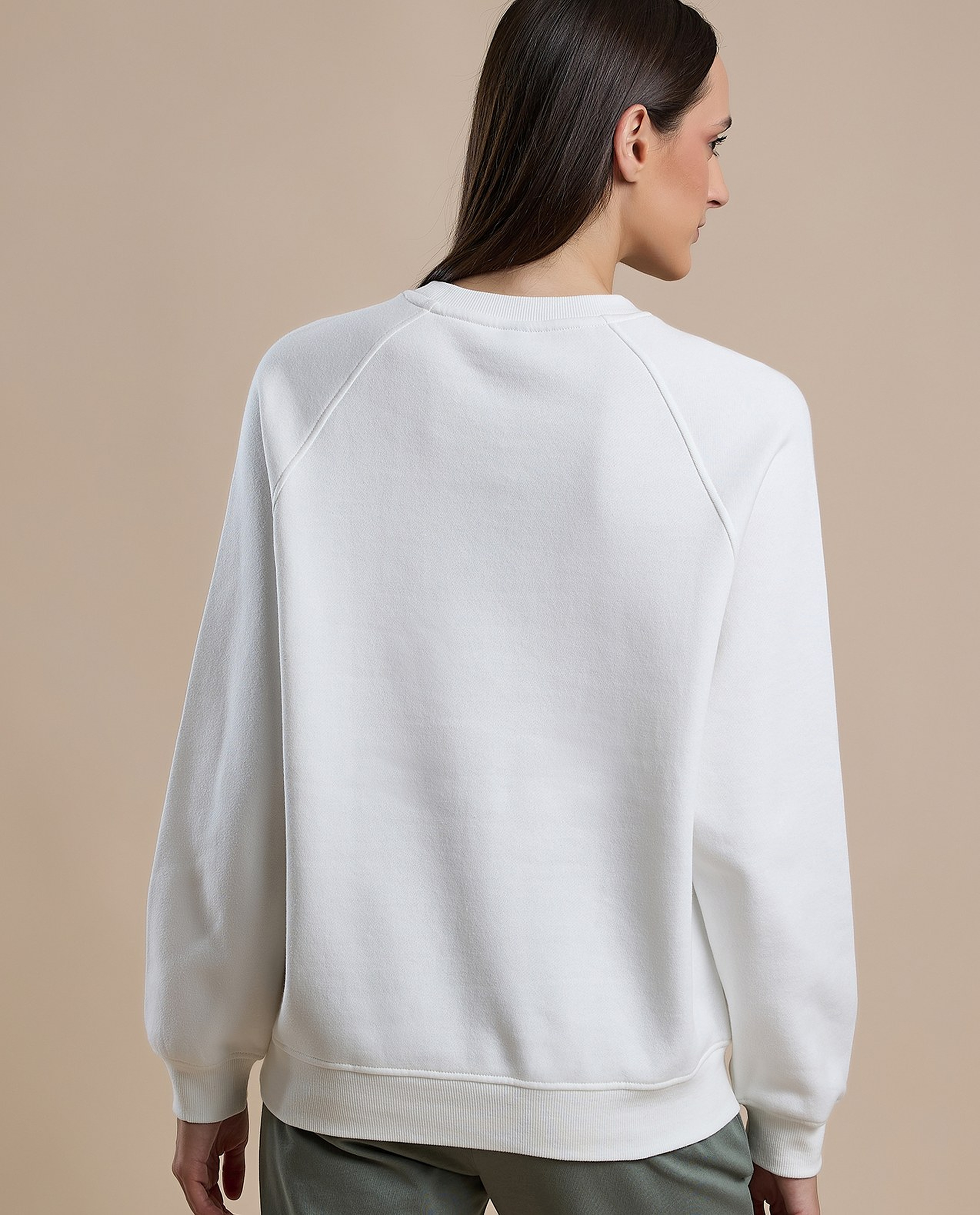 Printed Sweatshirt with Crew Neck and Long Sleeves