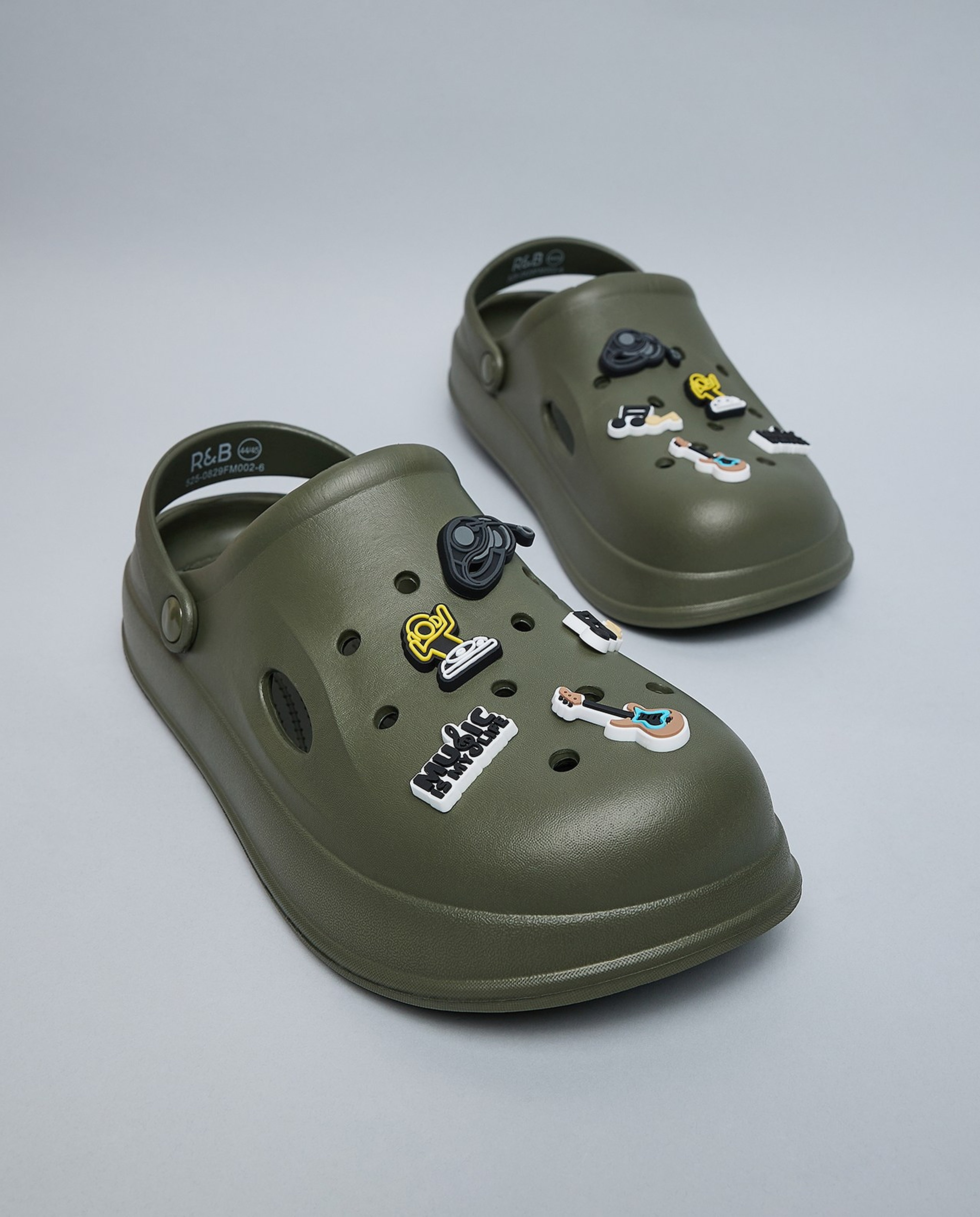 Charm Detail Slingback Clogs