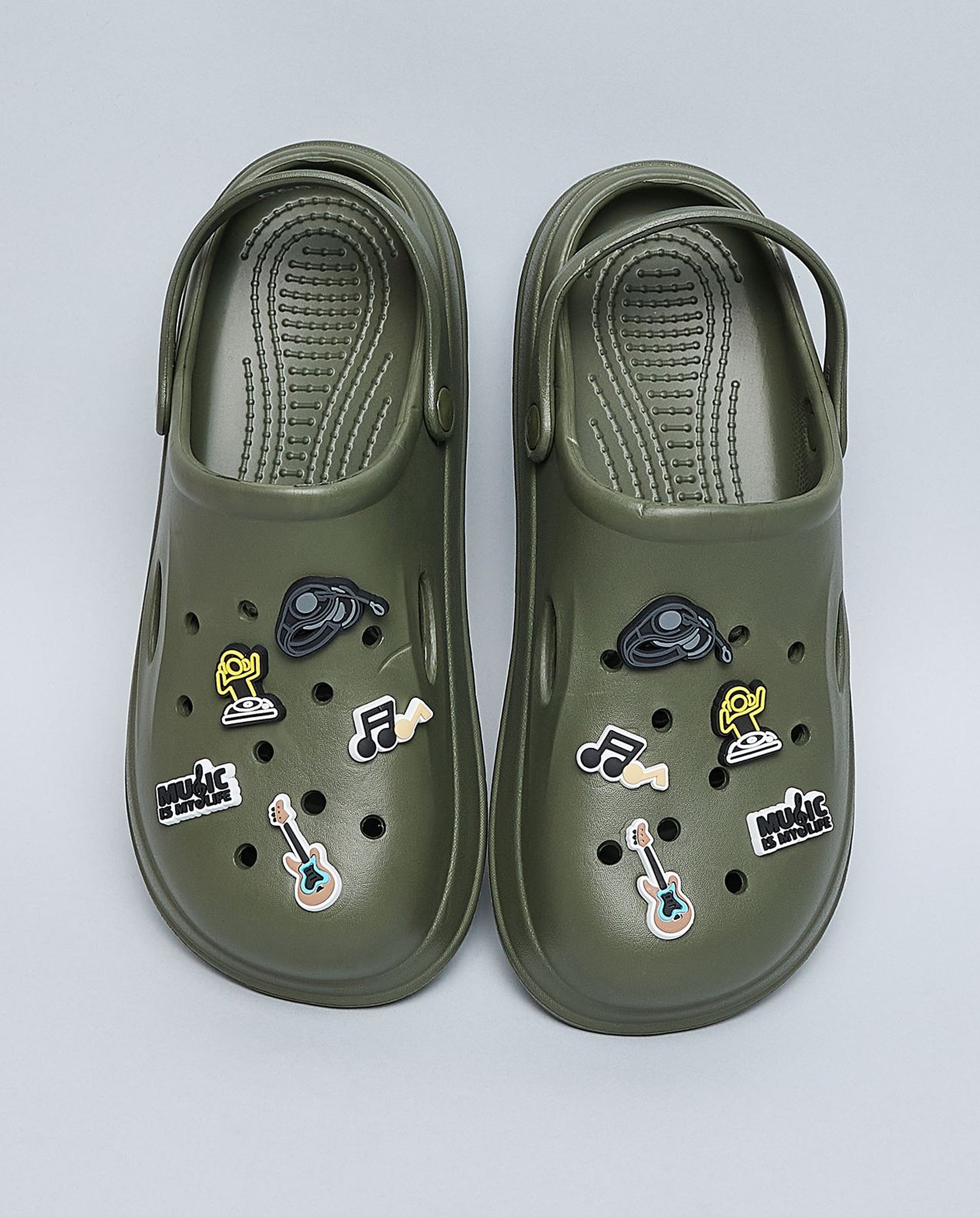 Charm Detail Slingback Clogs