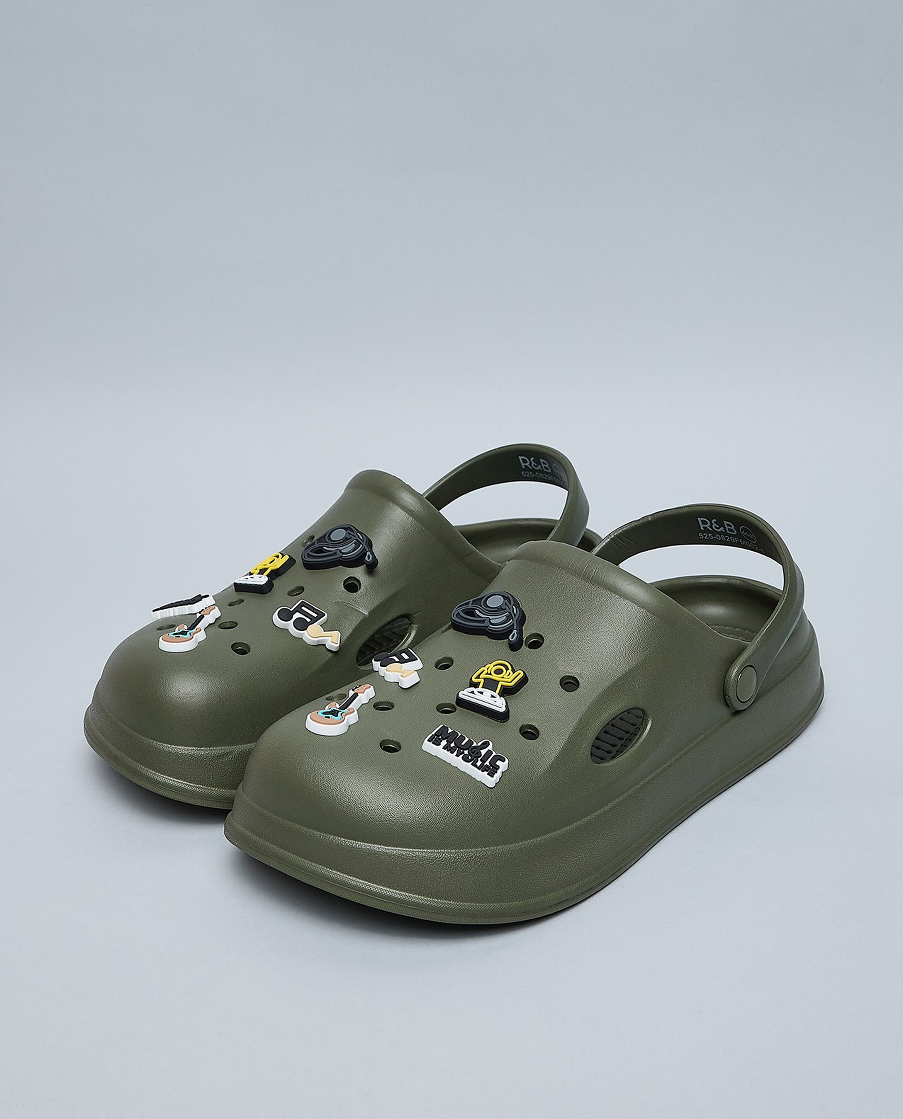 Charm Detail Slingback Clogs