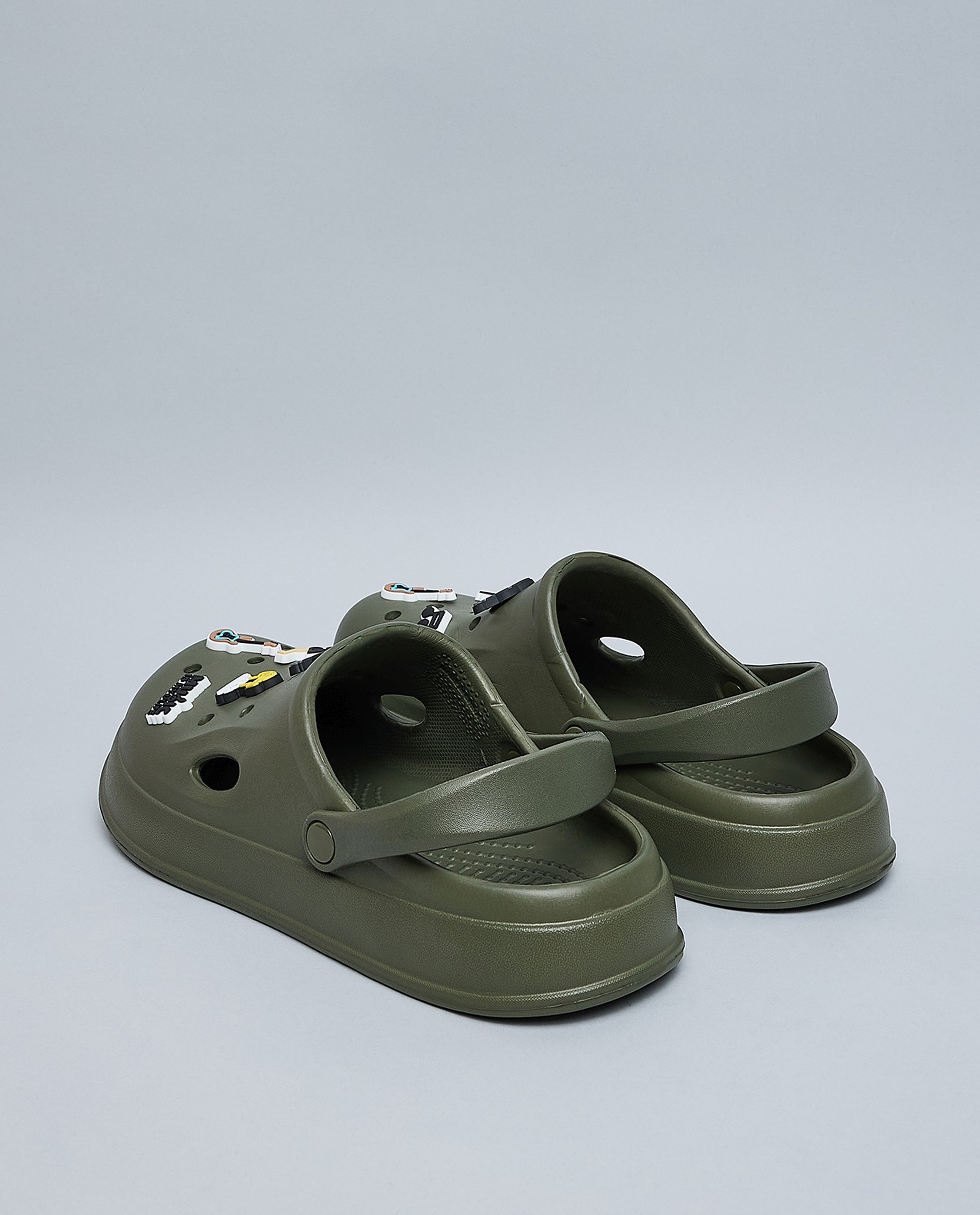 Charm Detail Slingback Clogs