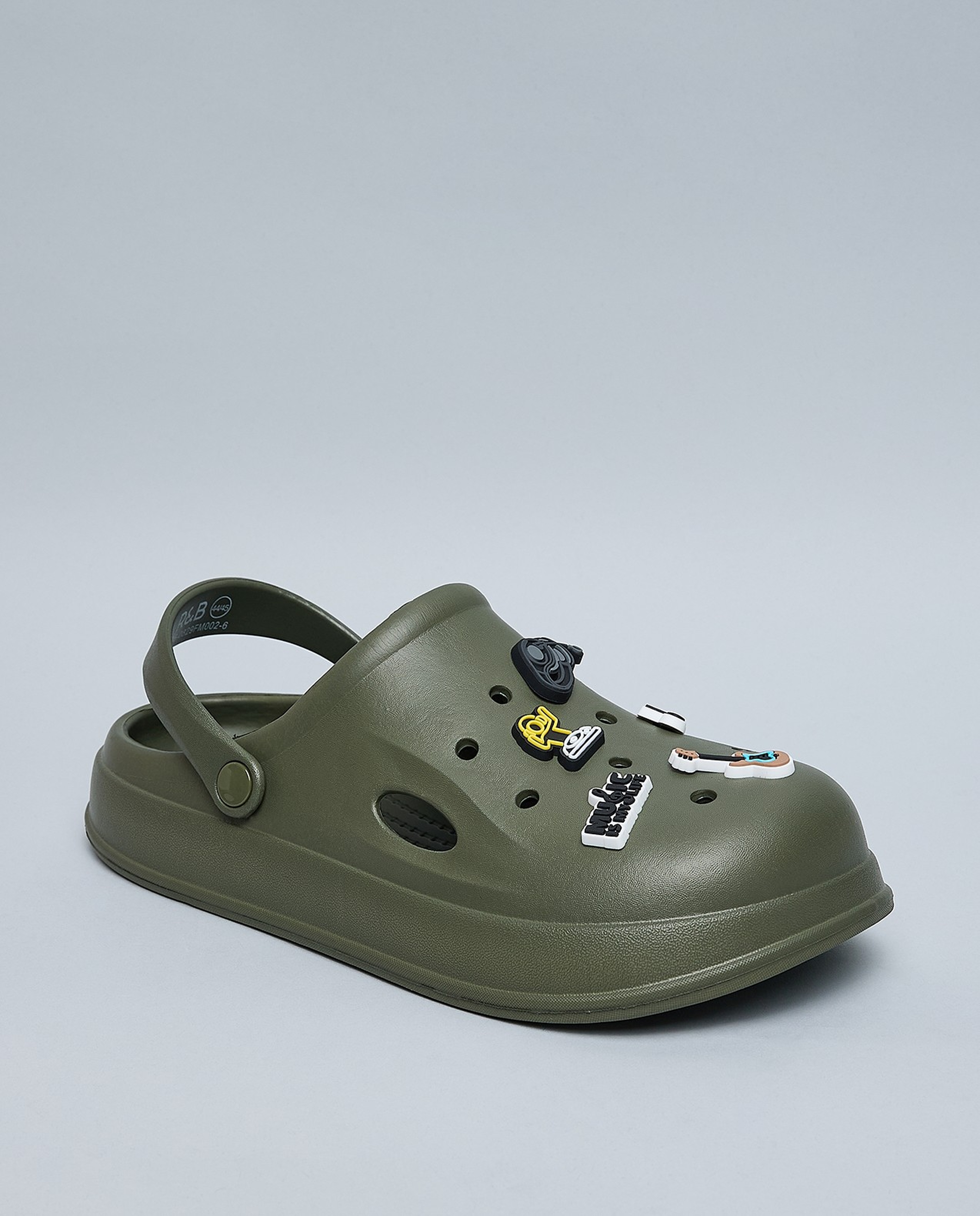 Charm Detail Slingback Clogs