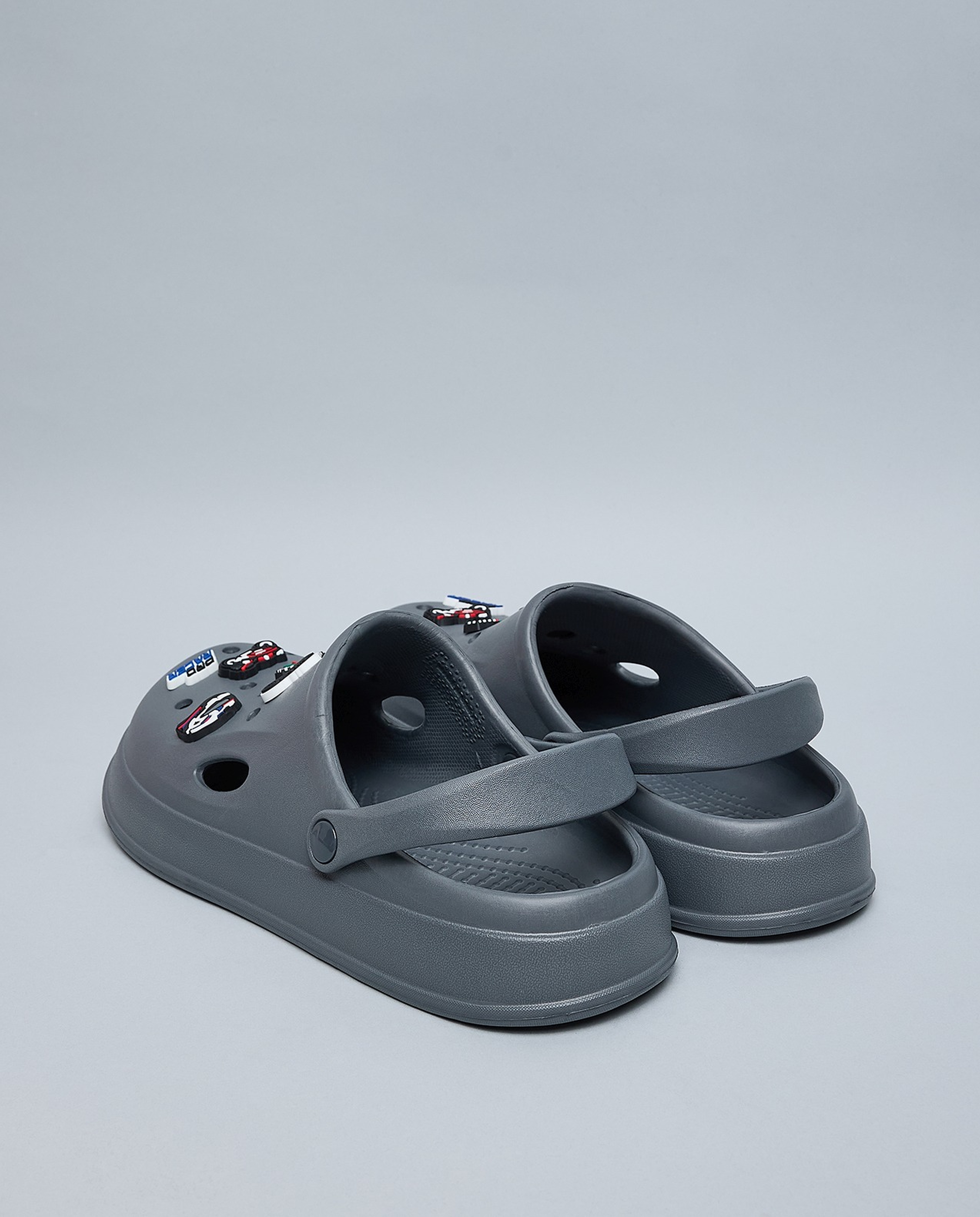 Charm Detail Slingback Clogs