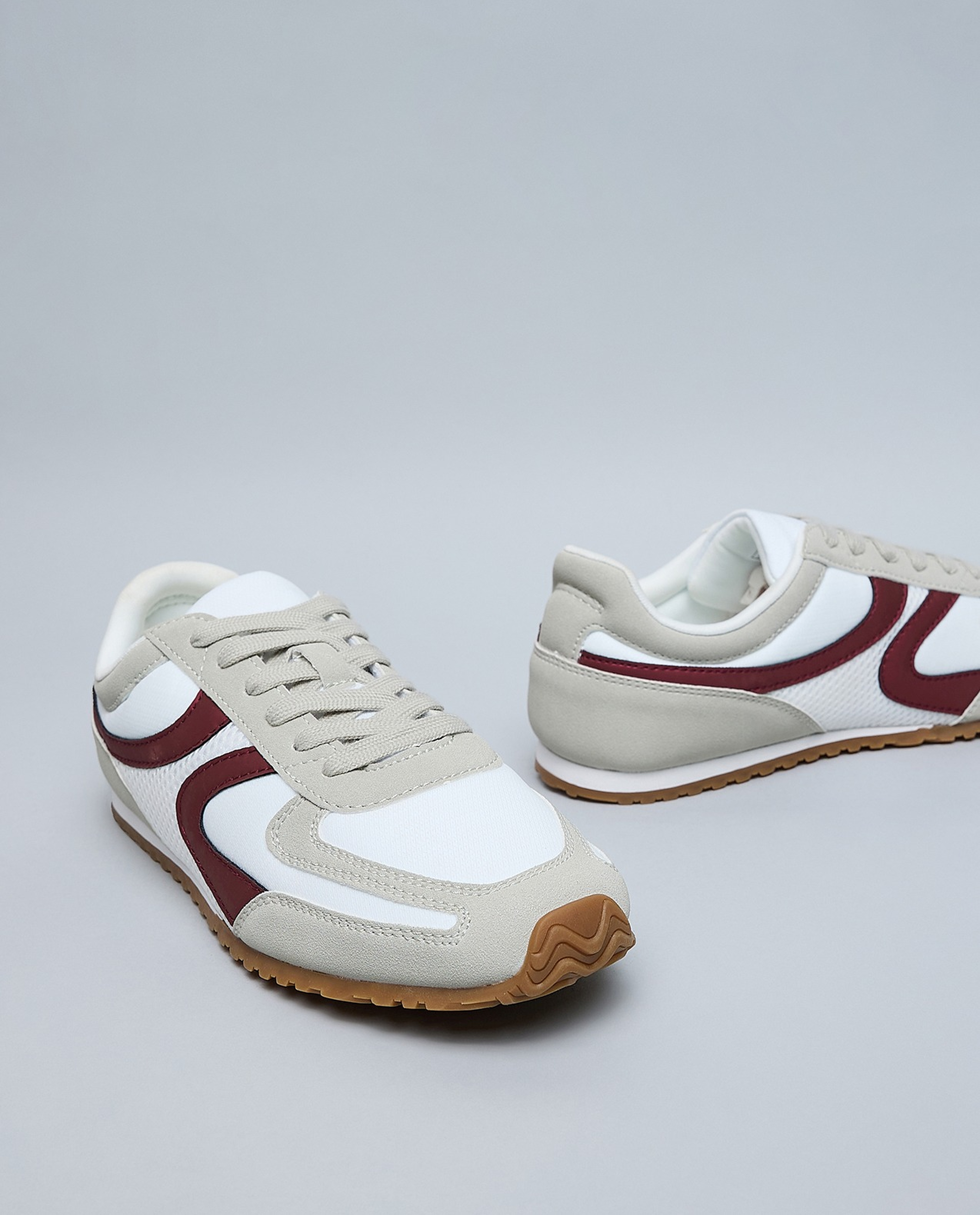 Color Block Lace Up Shoes