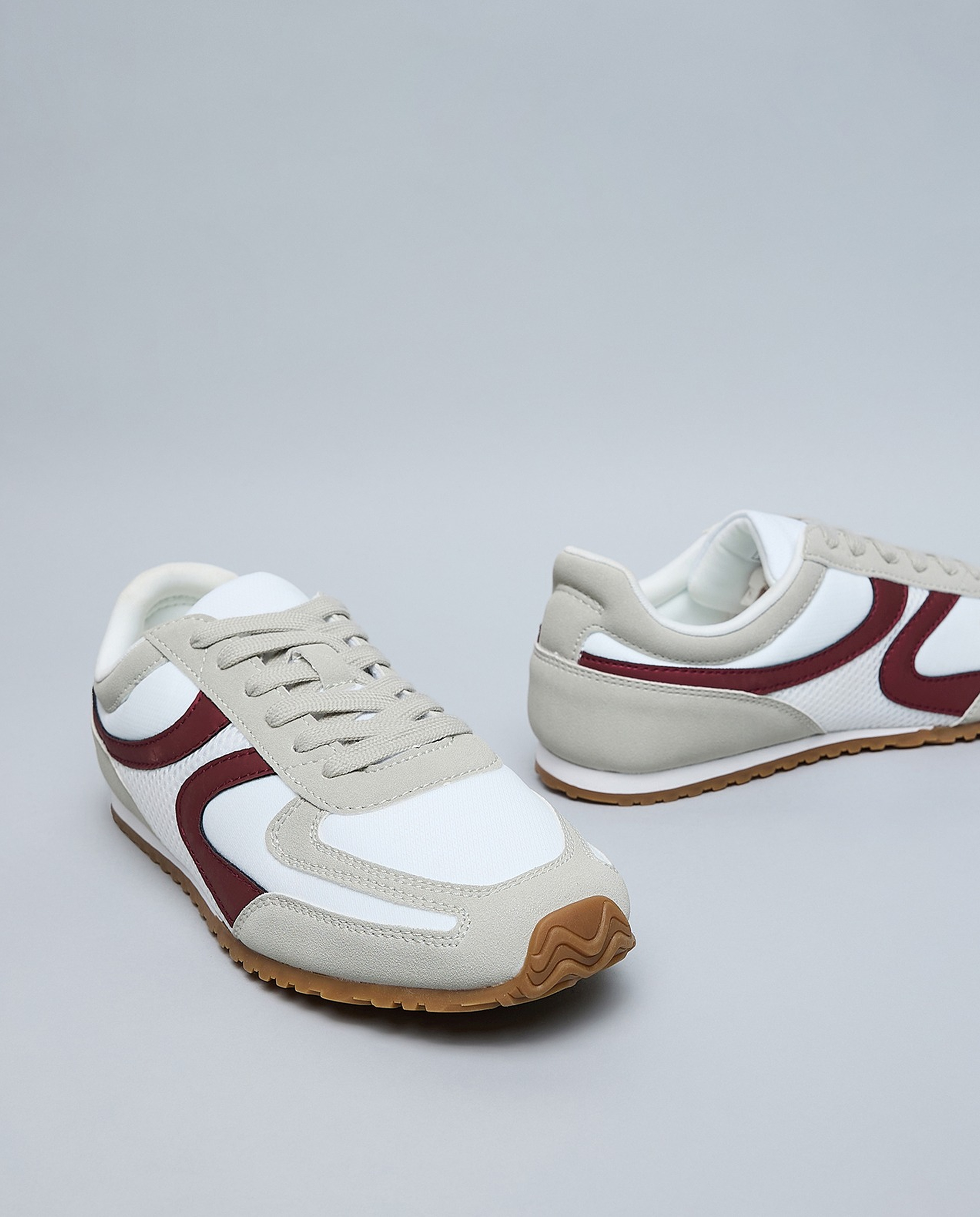 Color Block Lace Up Shoes