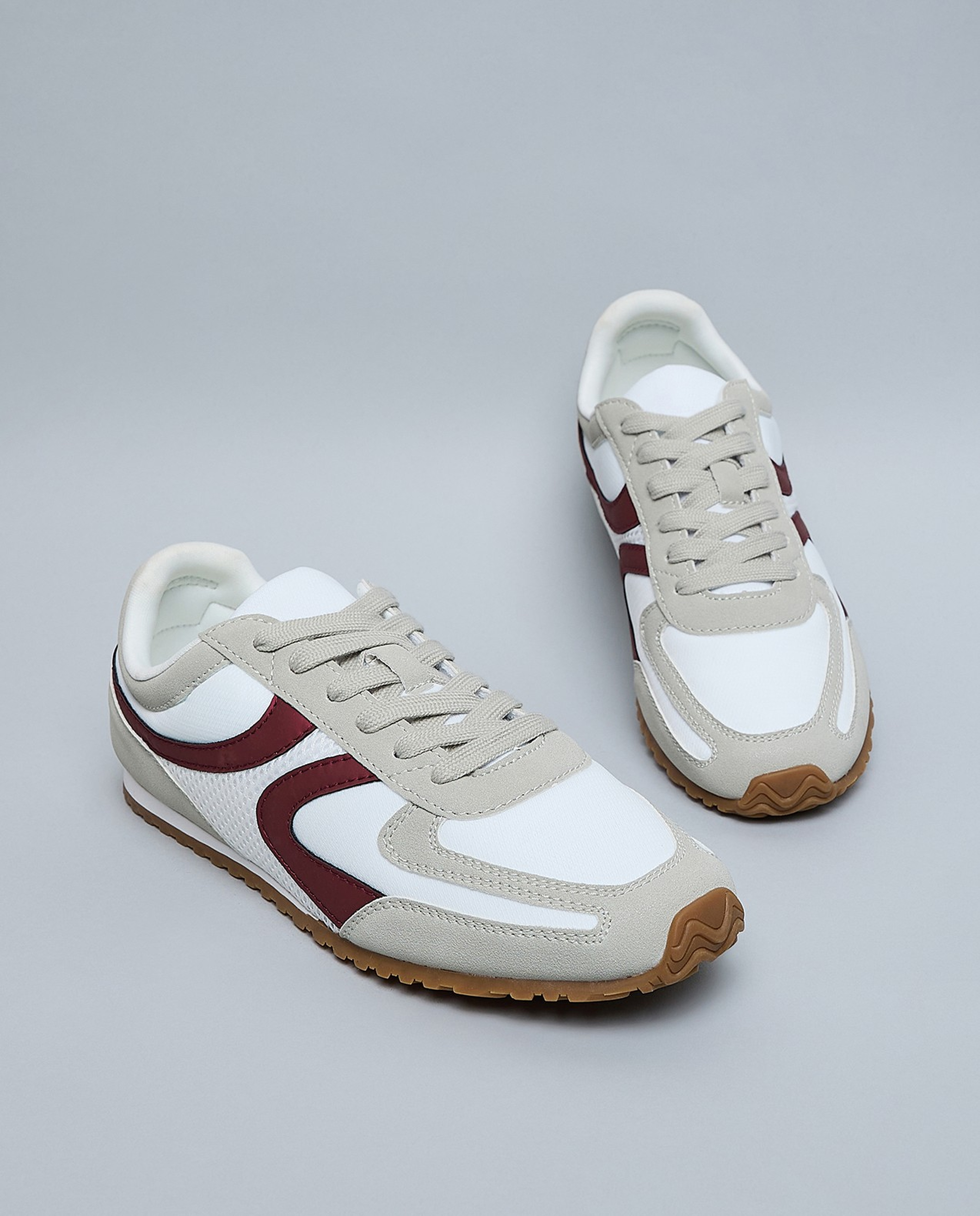 Color Block Lace Up Shoes