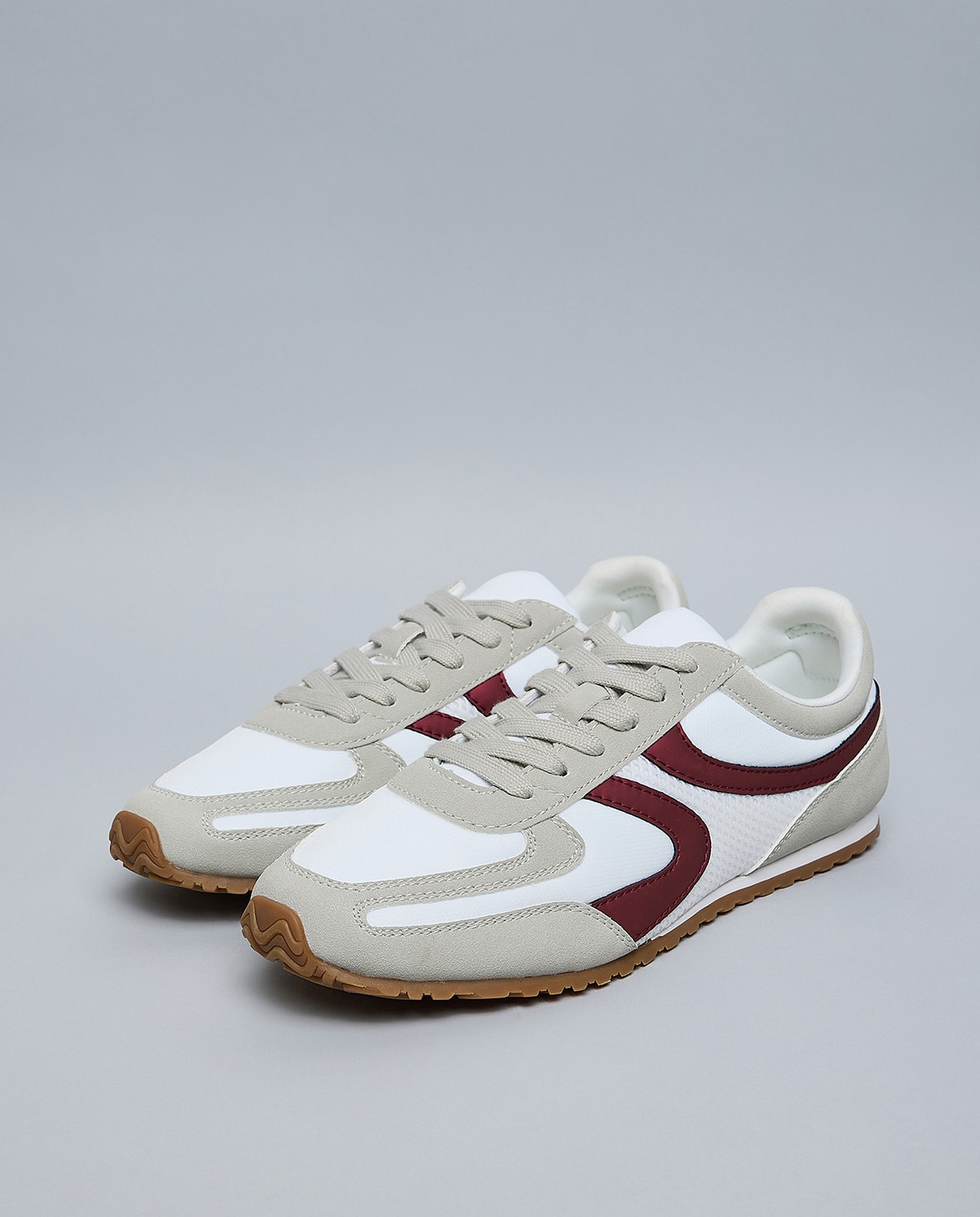 Color Block Lace Up Shoes