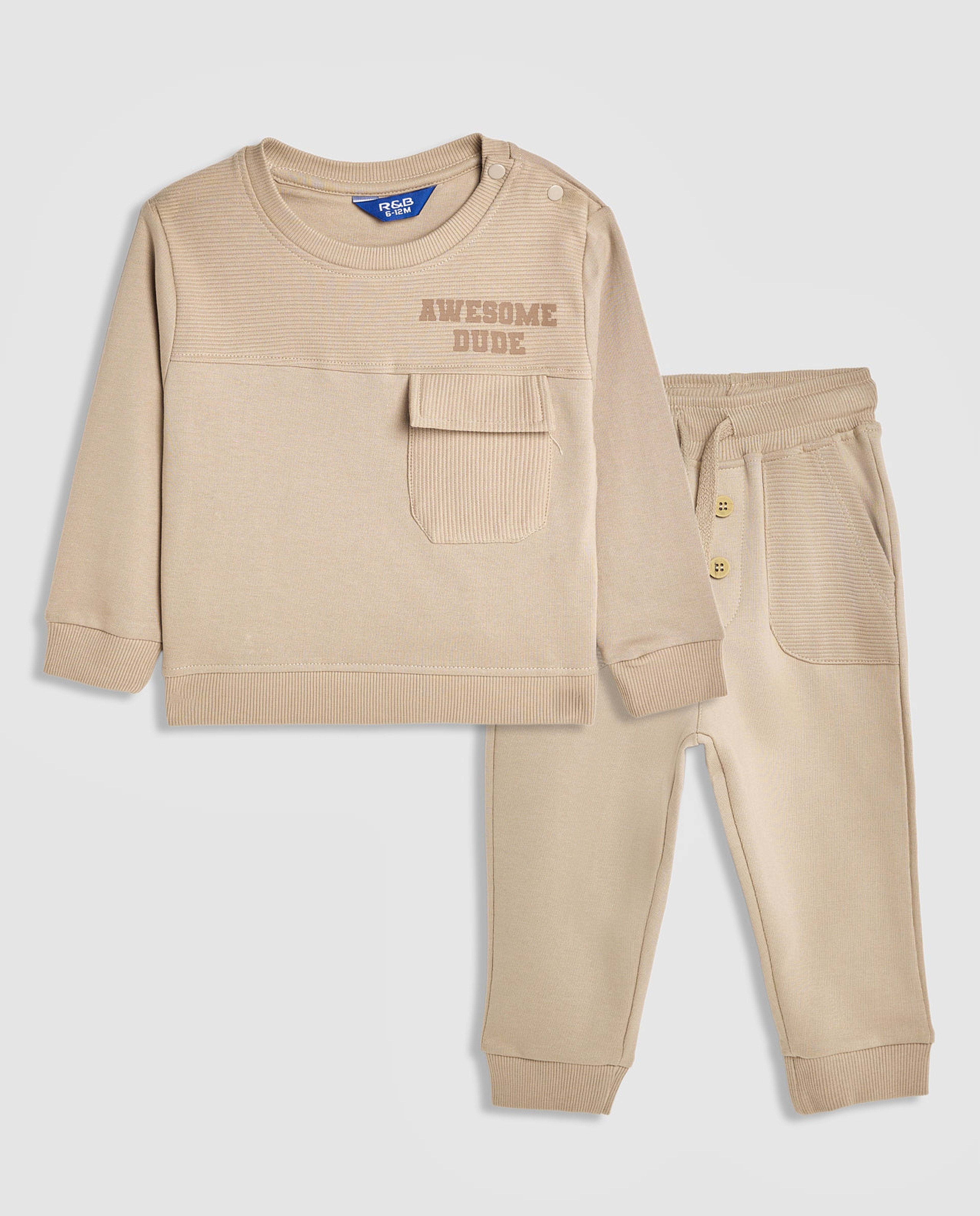 Printed Sweatshirt and Joggers Set