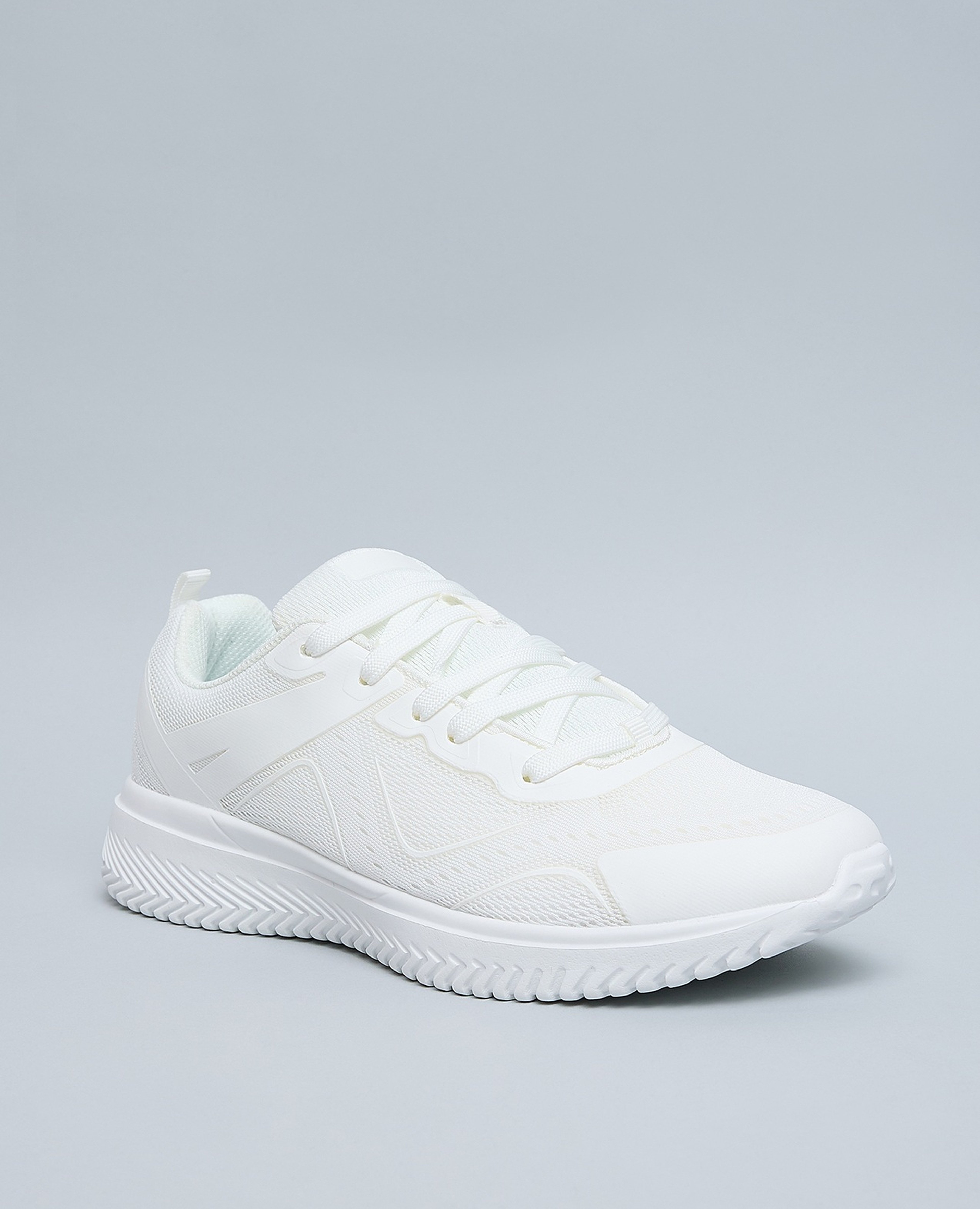 Knitted Lace Up Sports Shoes