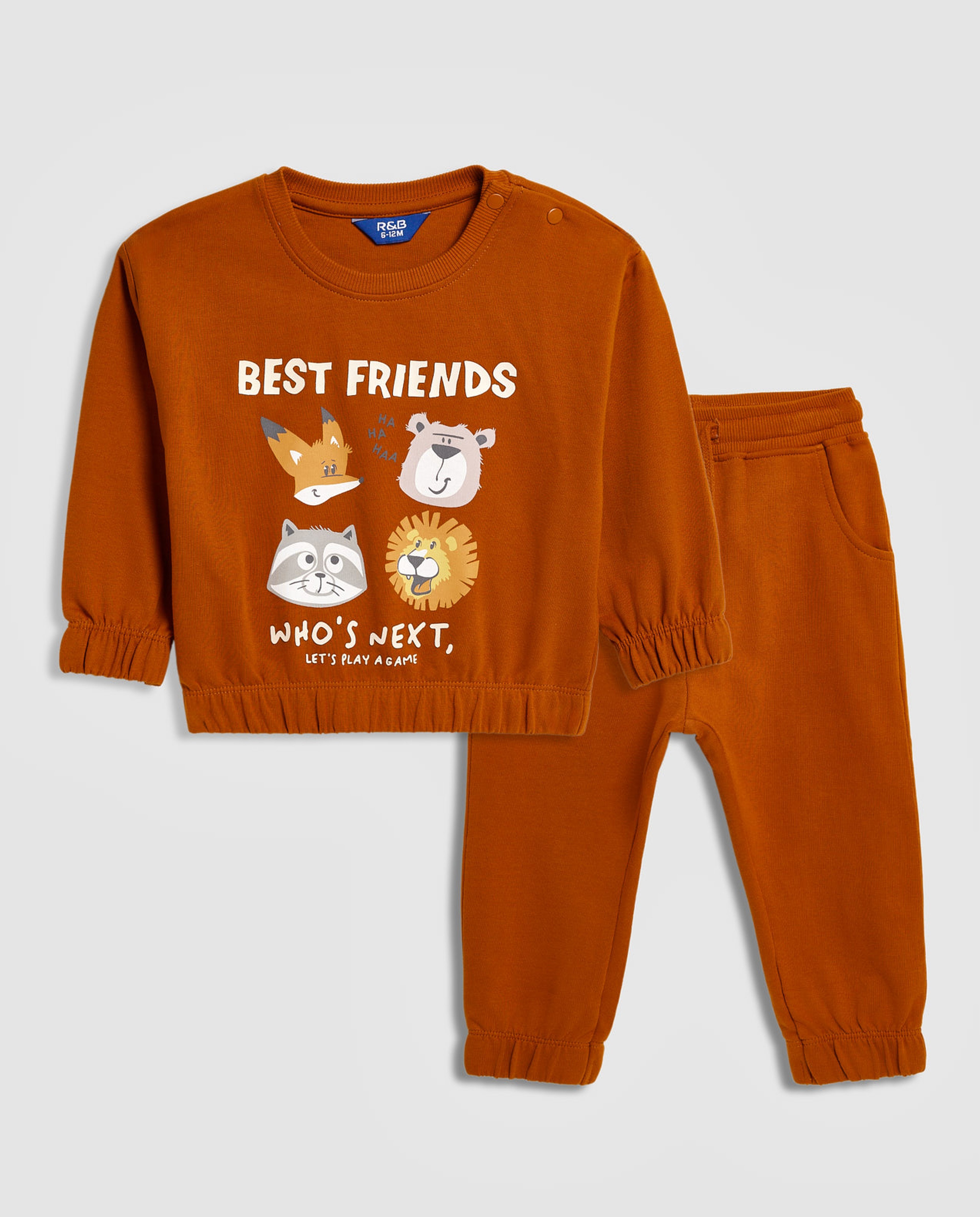 Printed Sweatshirt and Joggers Set