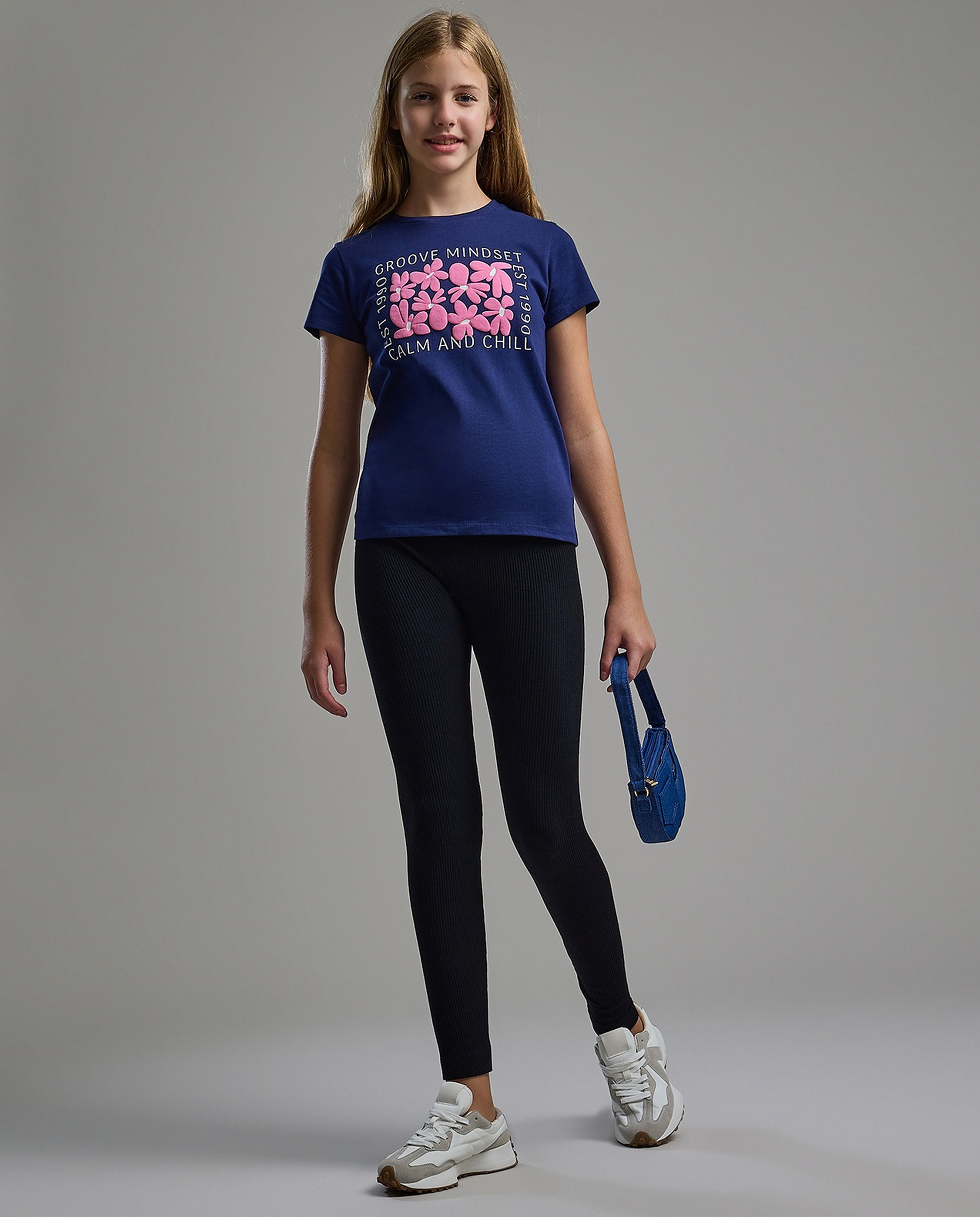 Ribbed Leggings with Elastic Waist