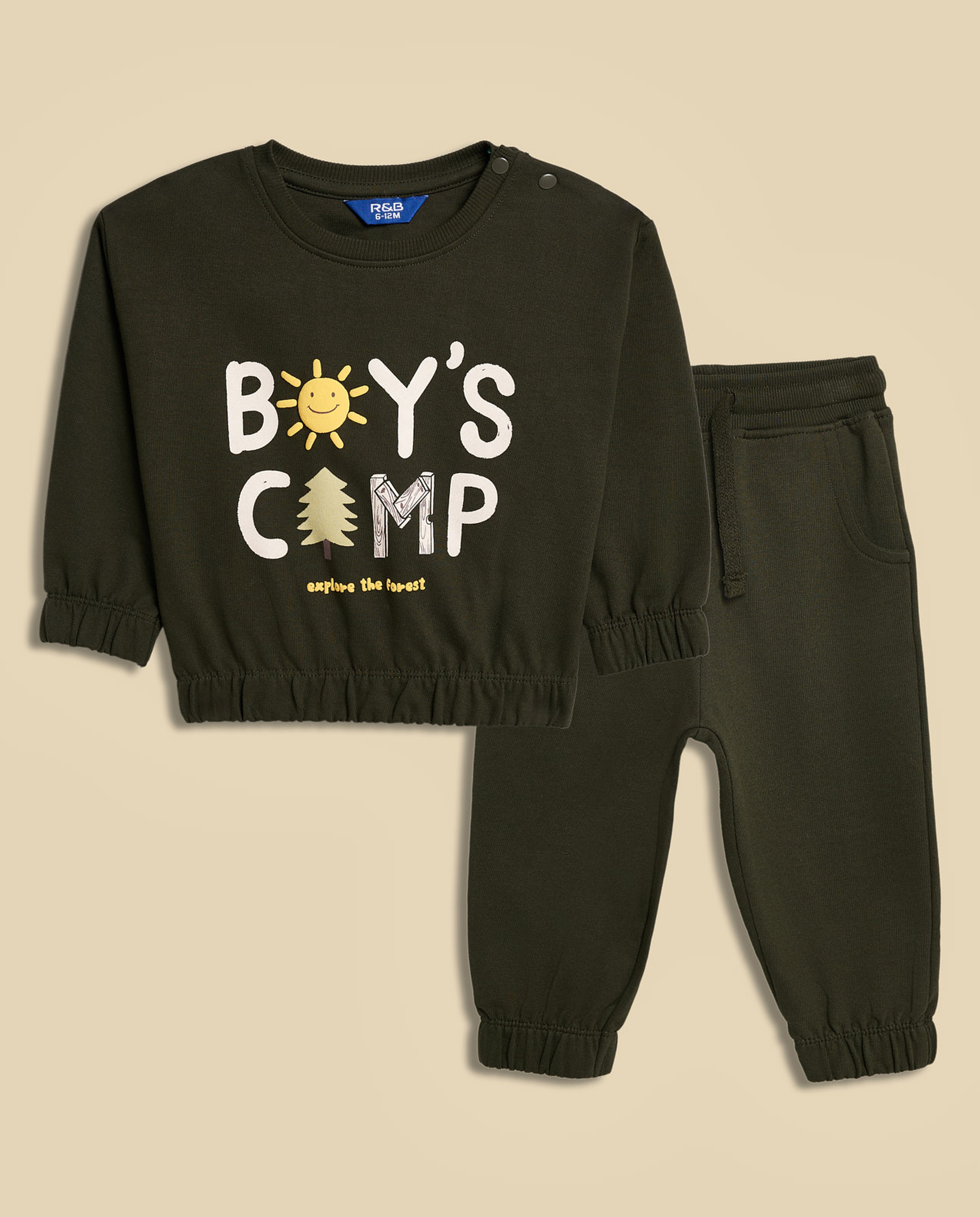 Printed Sweatshirt and Joggers Set