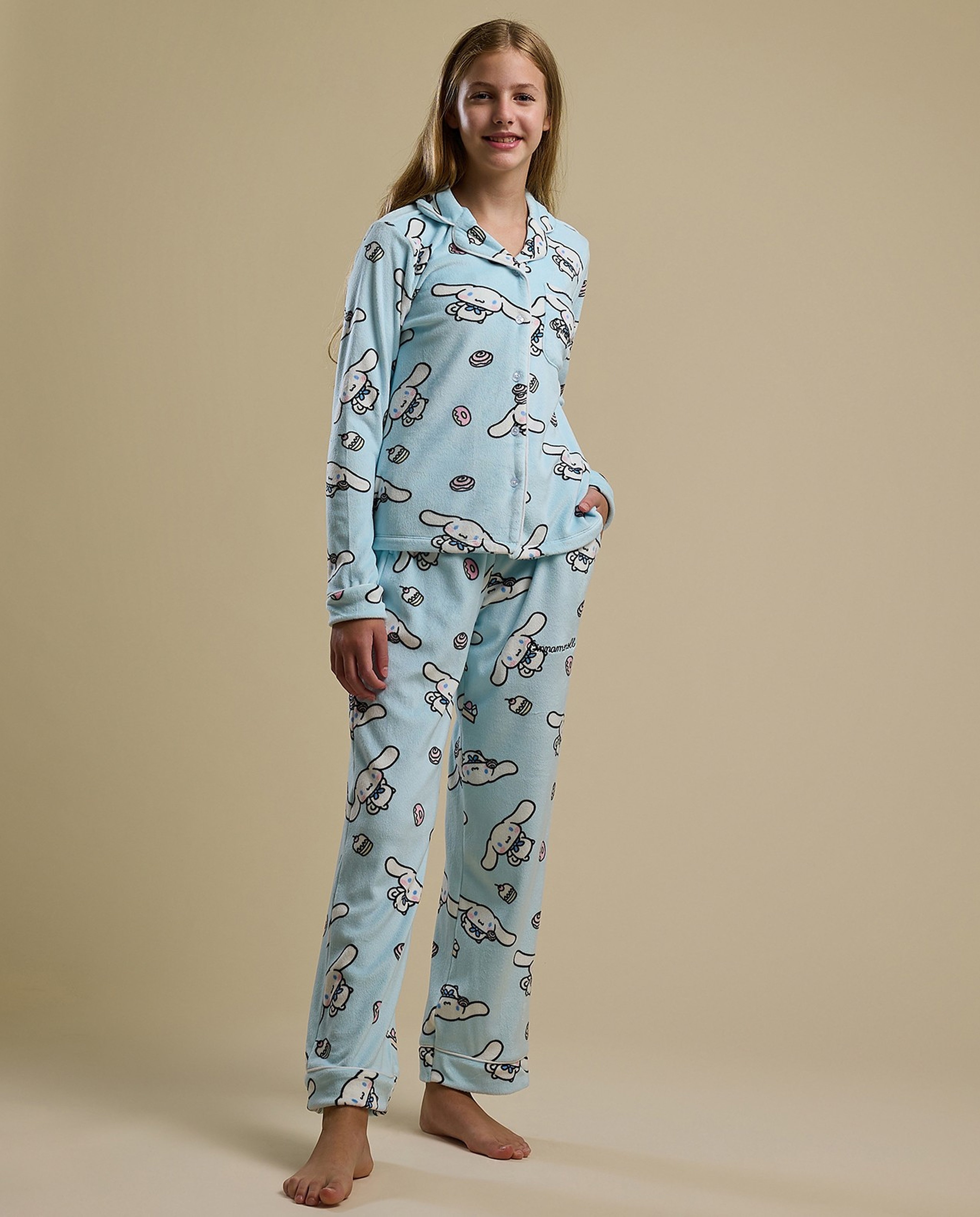 Printed Long Sleeves Pyjama Set