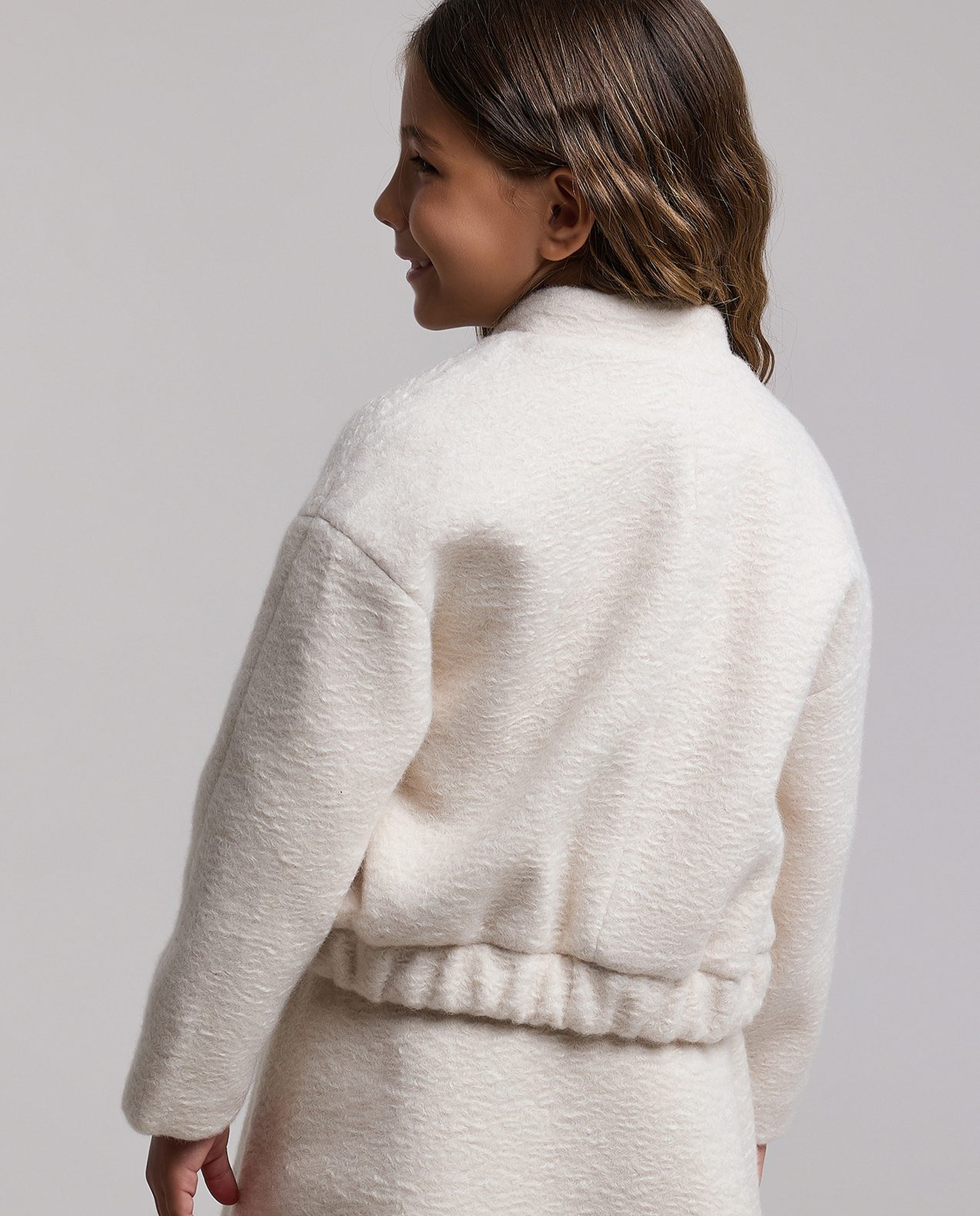 Sherpa Jacket with Button Closure