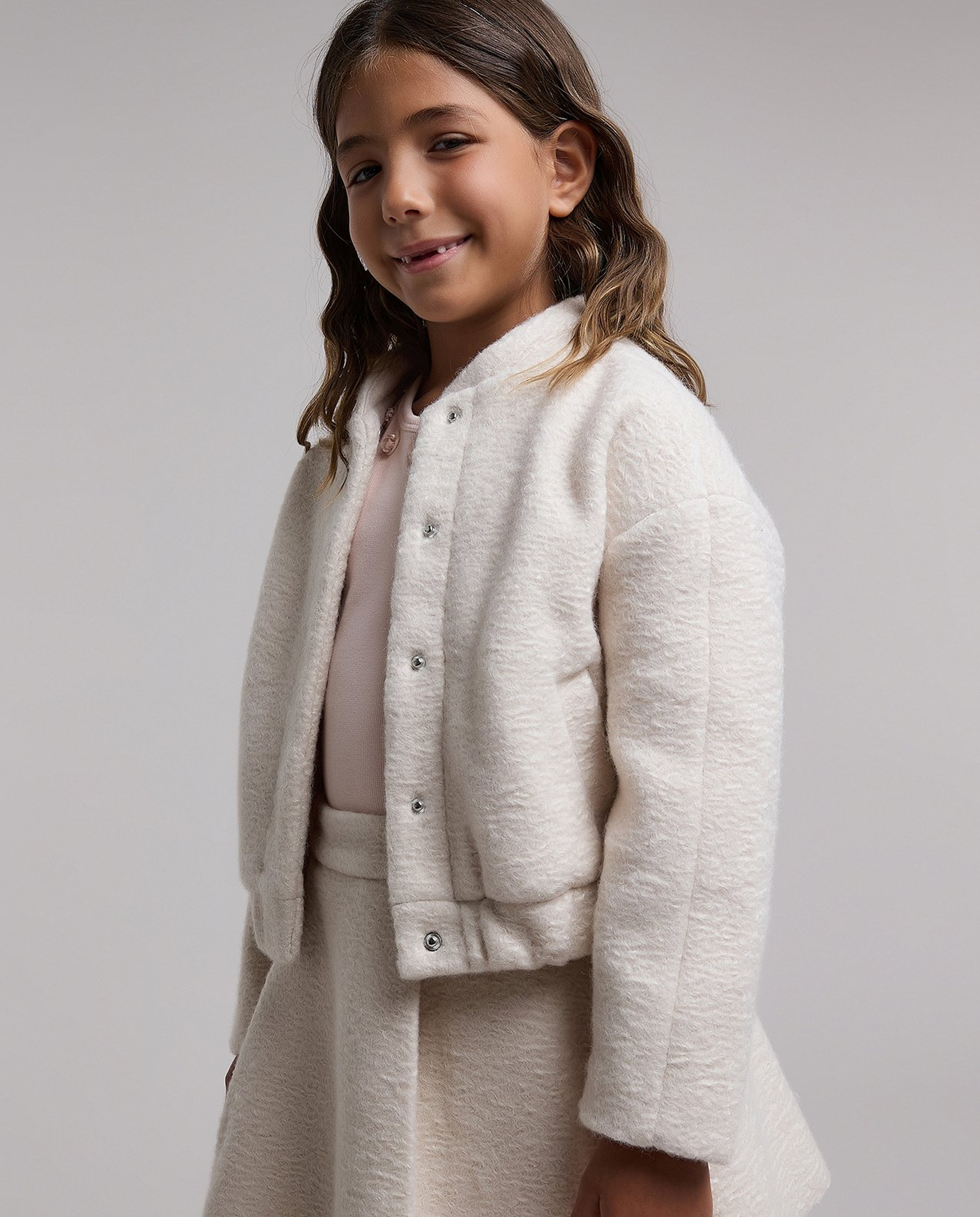 Sherpa Jacket with Button Closure