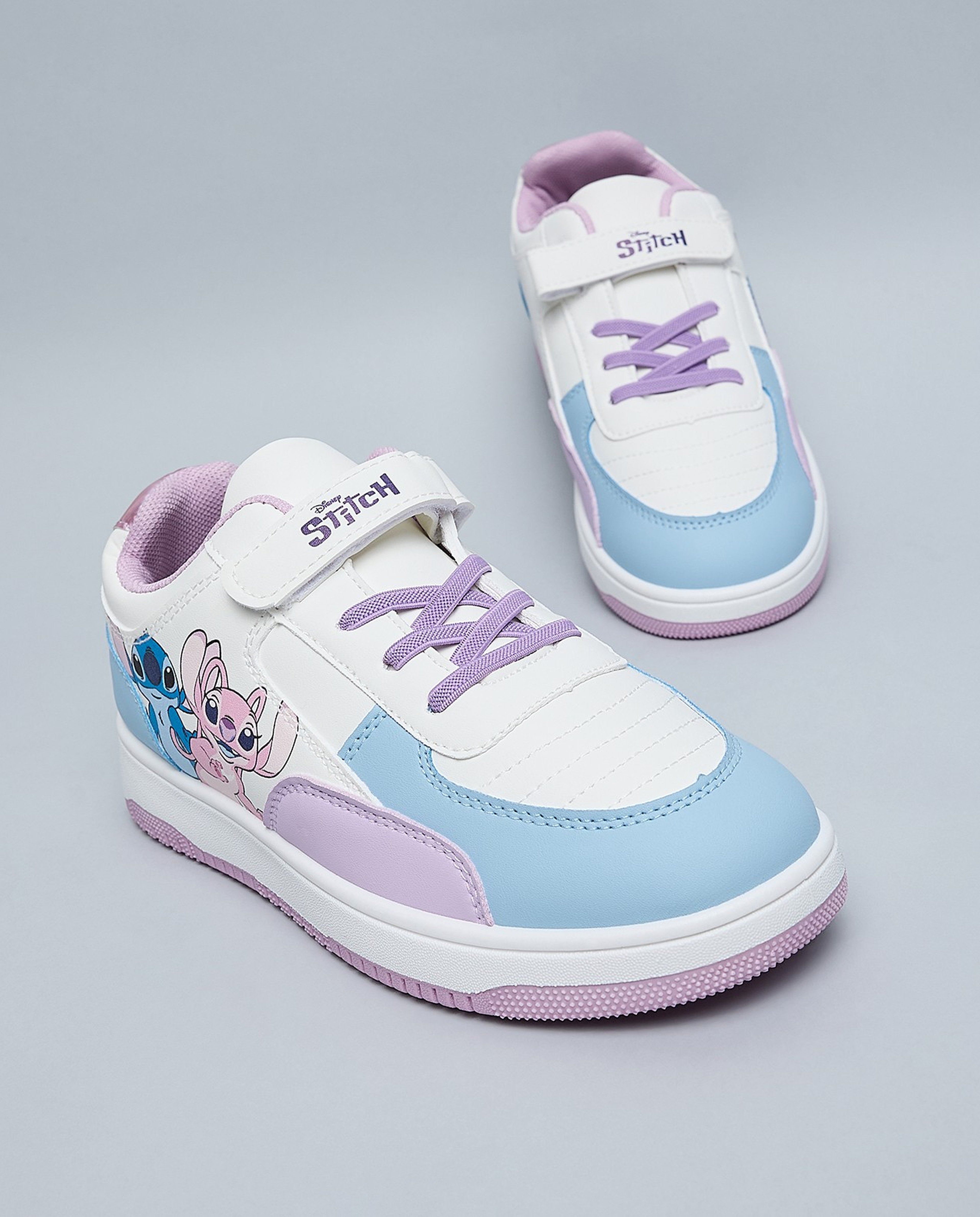 Stitch & Angel Printed Velcro Closure Sneakers