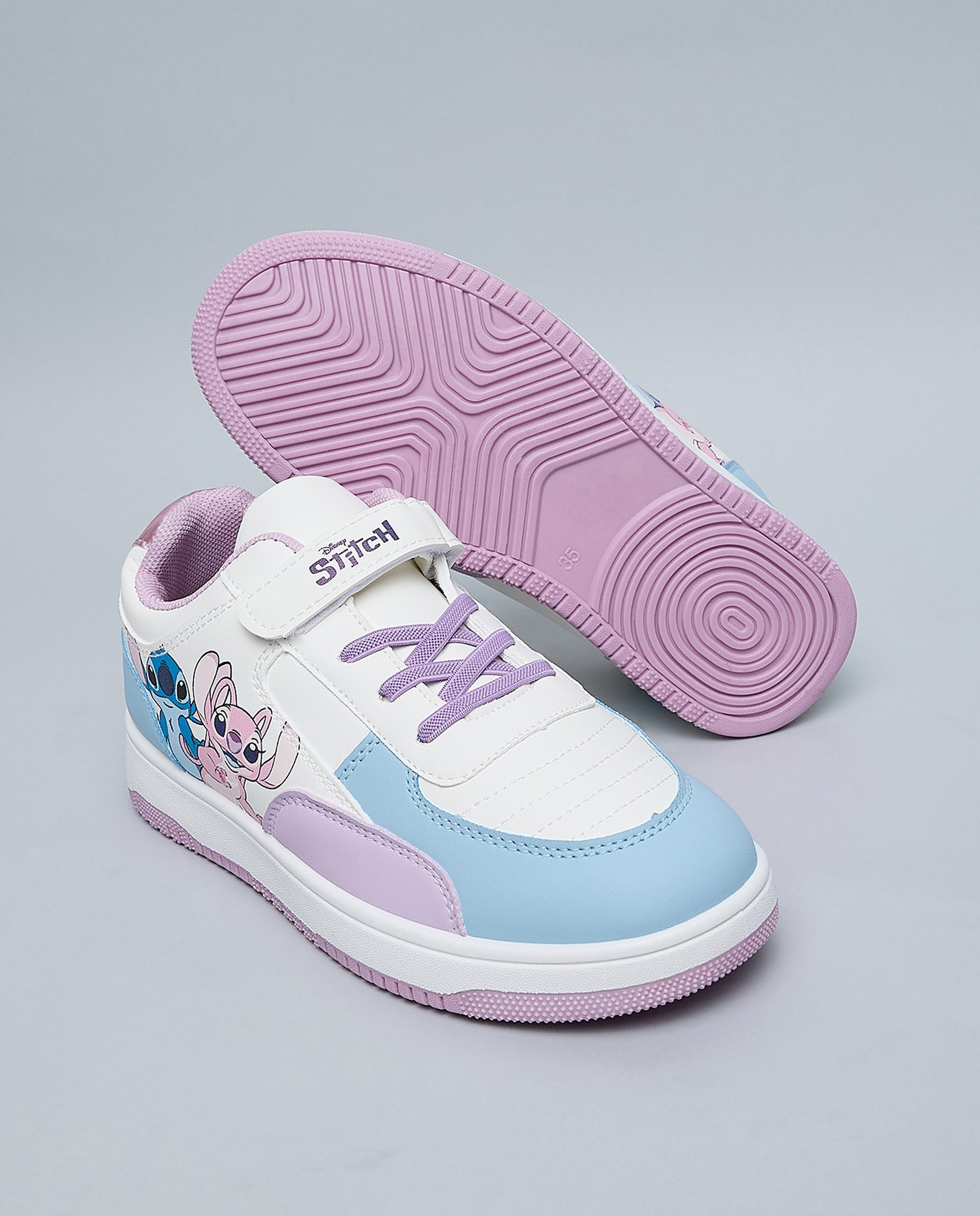 Stitch & Angel Printed Velcro Closure Sneakers