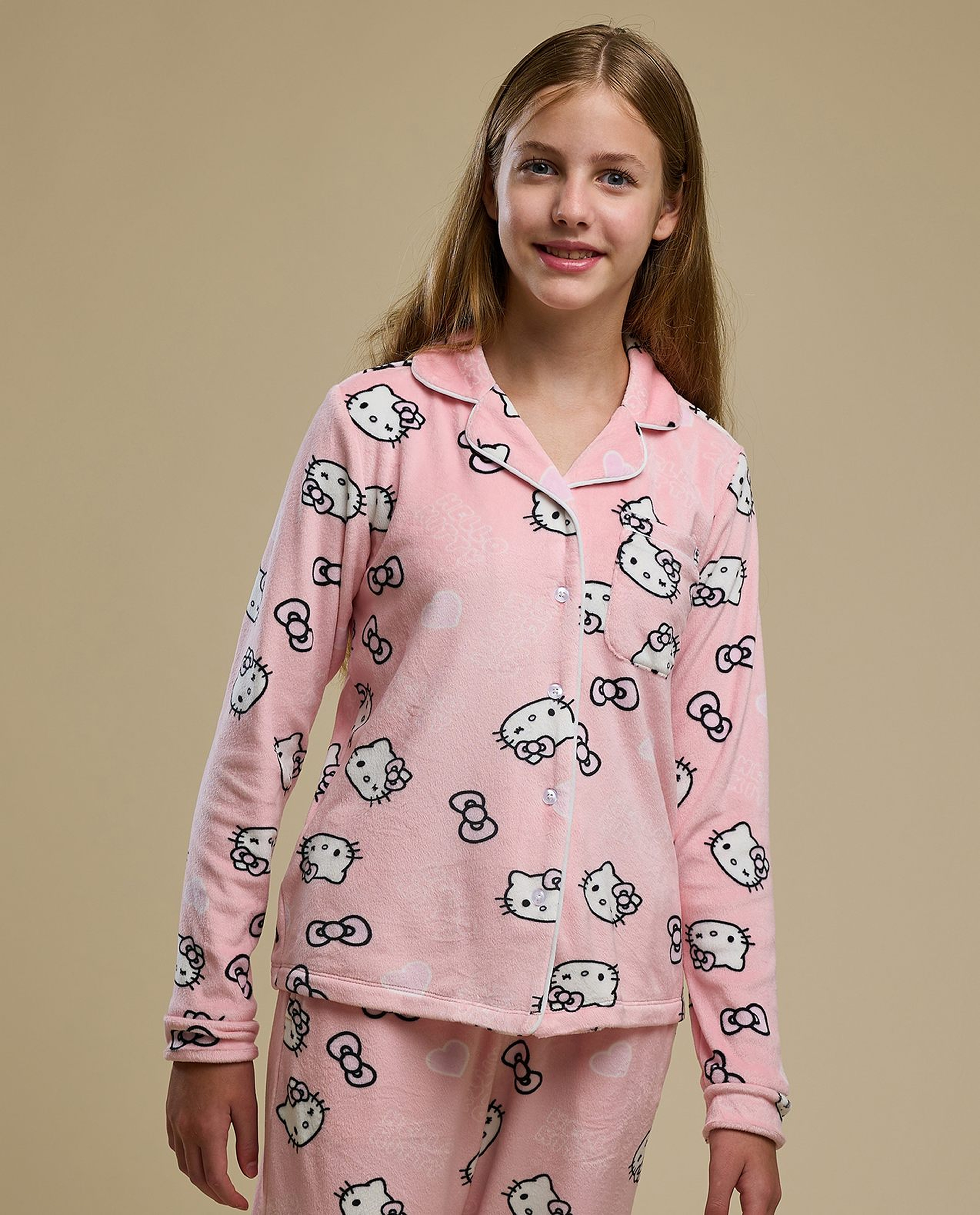 Printed Long Sleeves Pyjama Set
