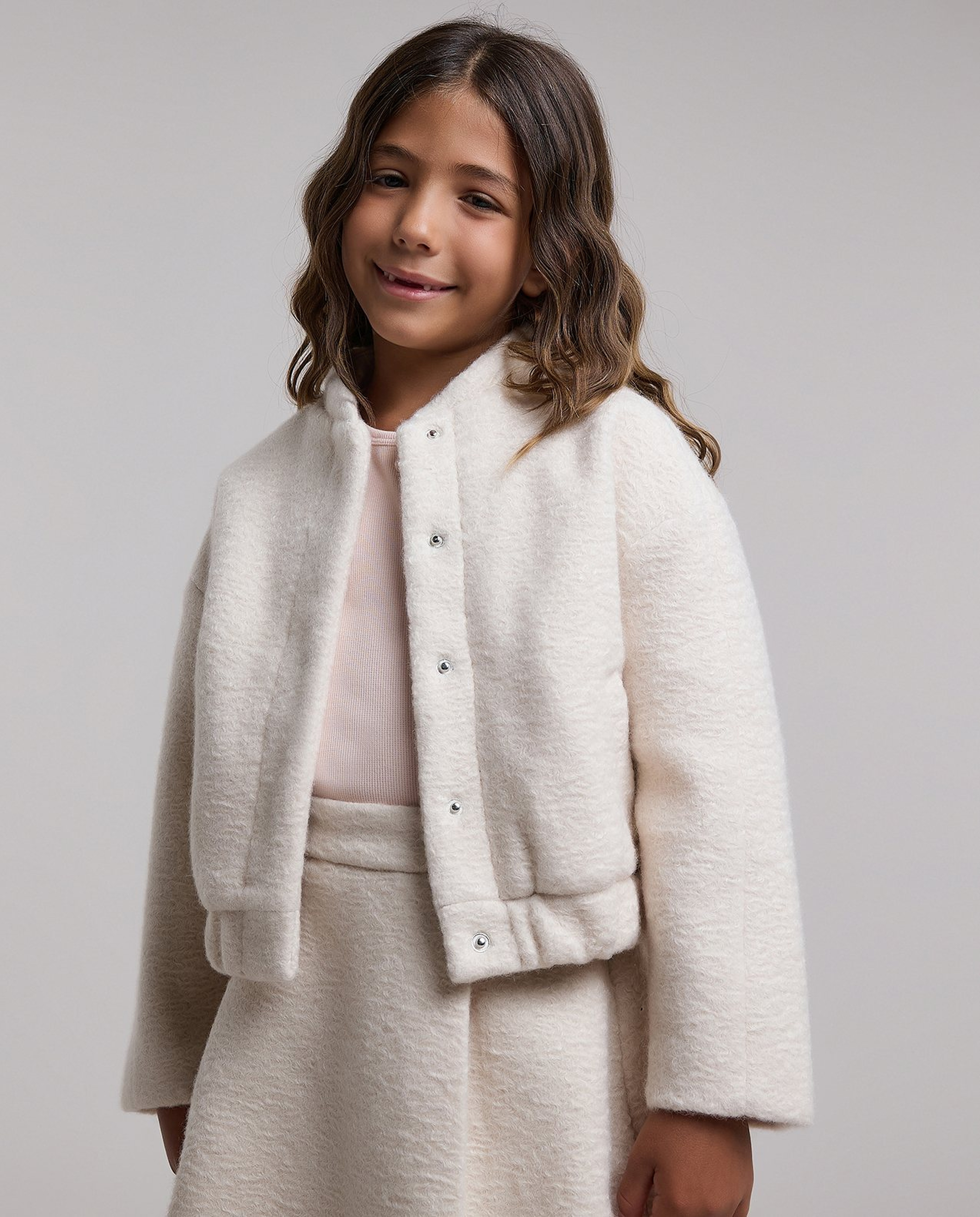 Sherpa Jacket with Button Closure