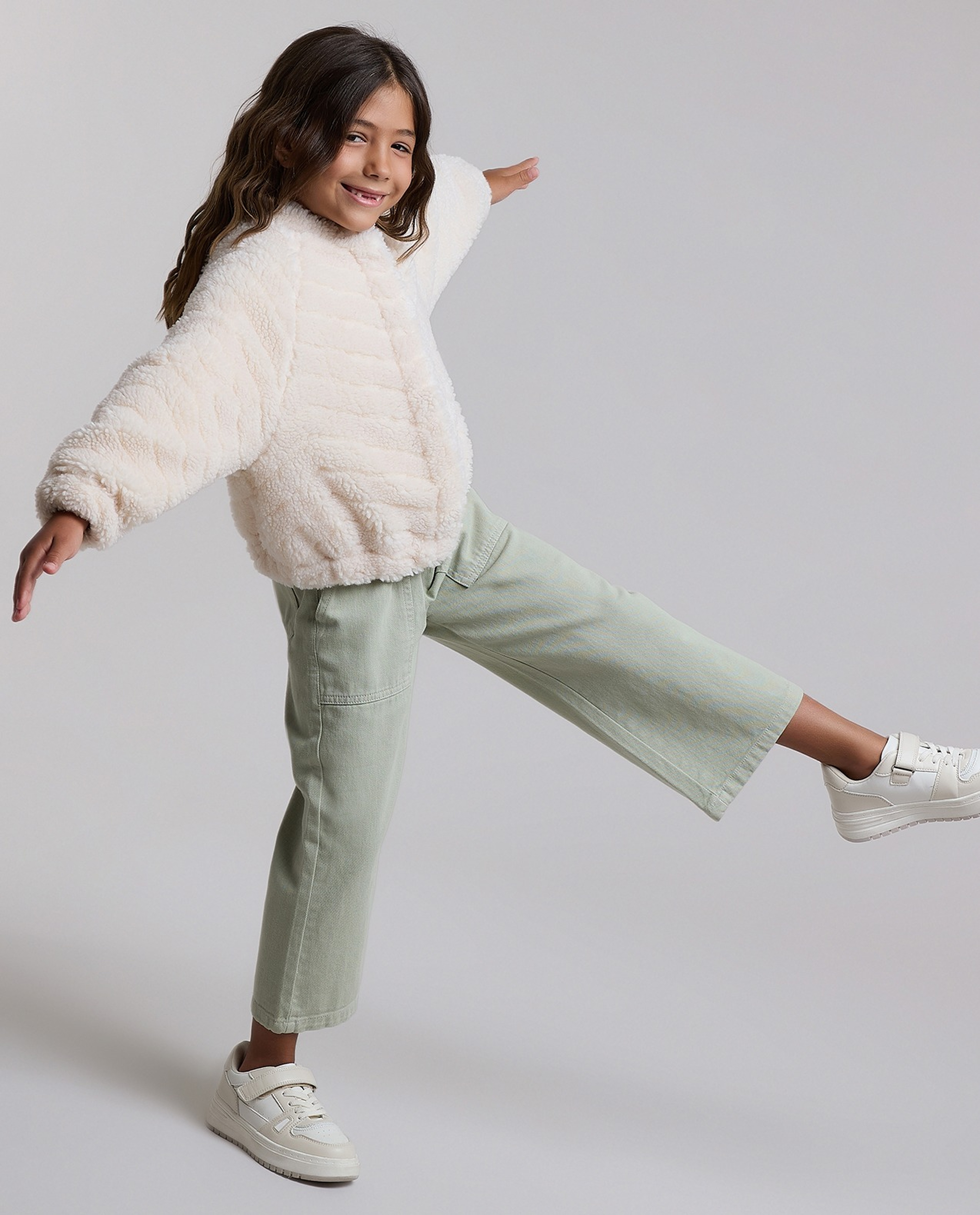 Sherpa Jacket with Button Closure