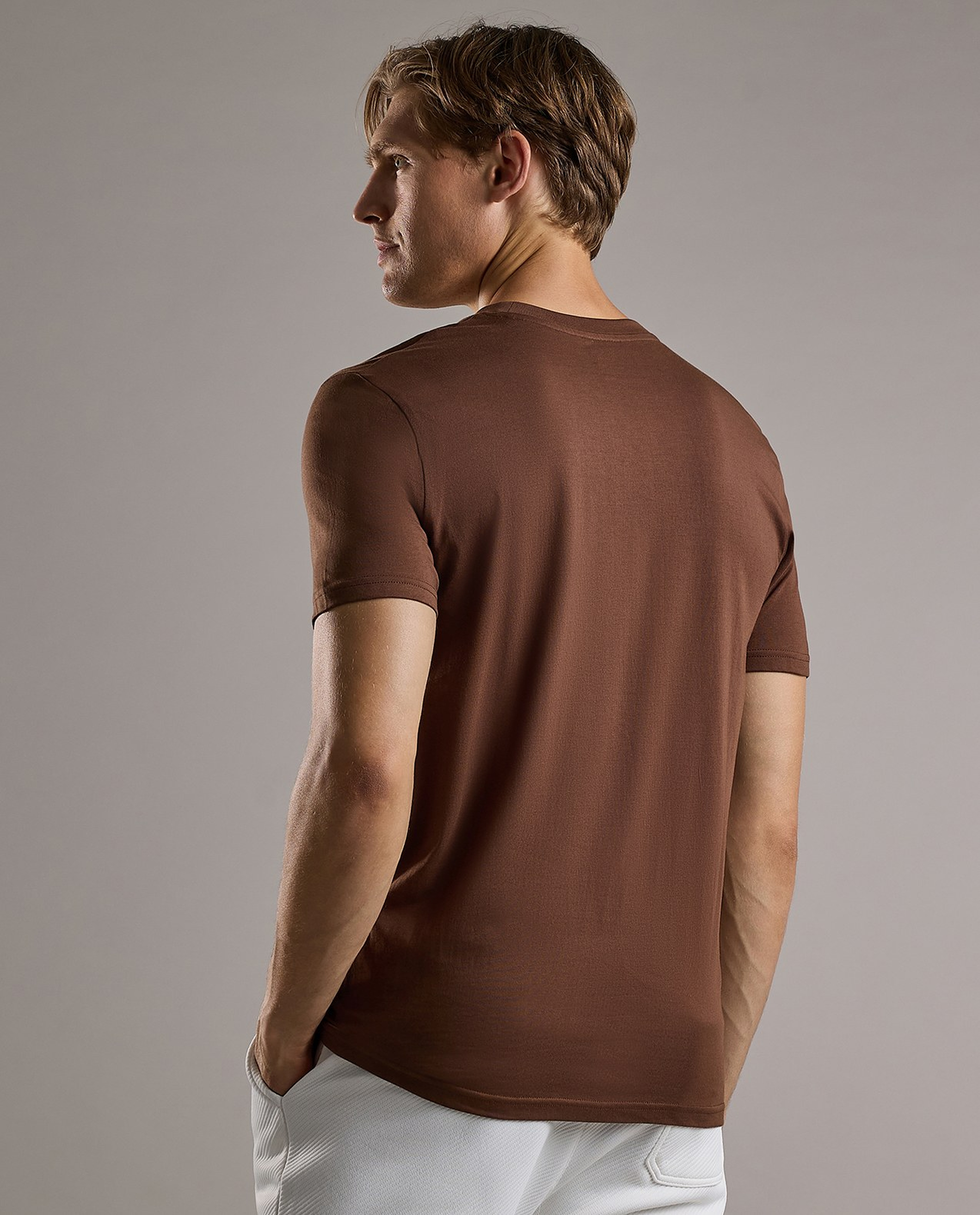 Printed T-Shirt with Crew Neck and Short Sleeves