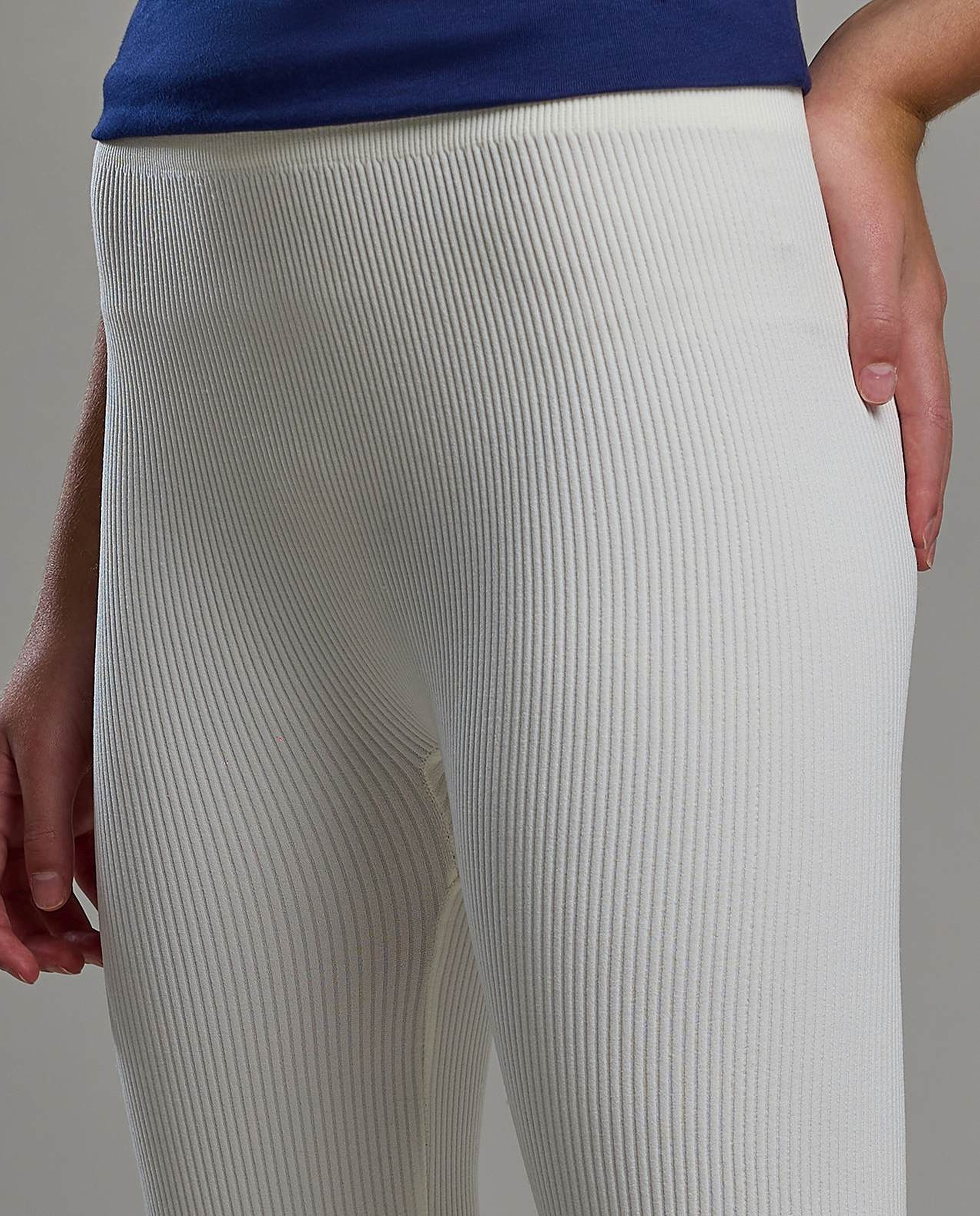 Ribbed Leggings with Elastic Waist